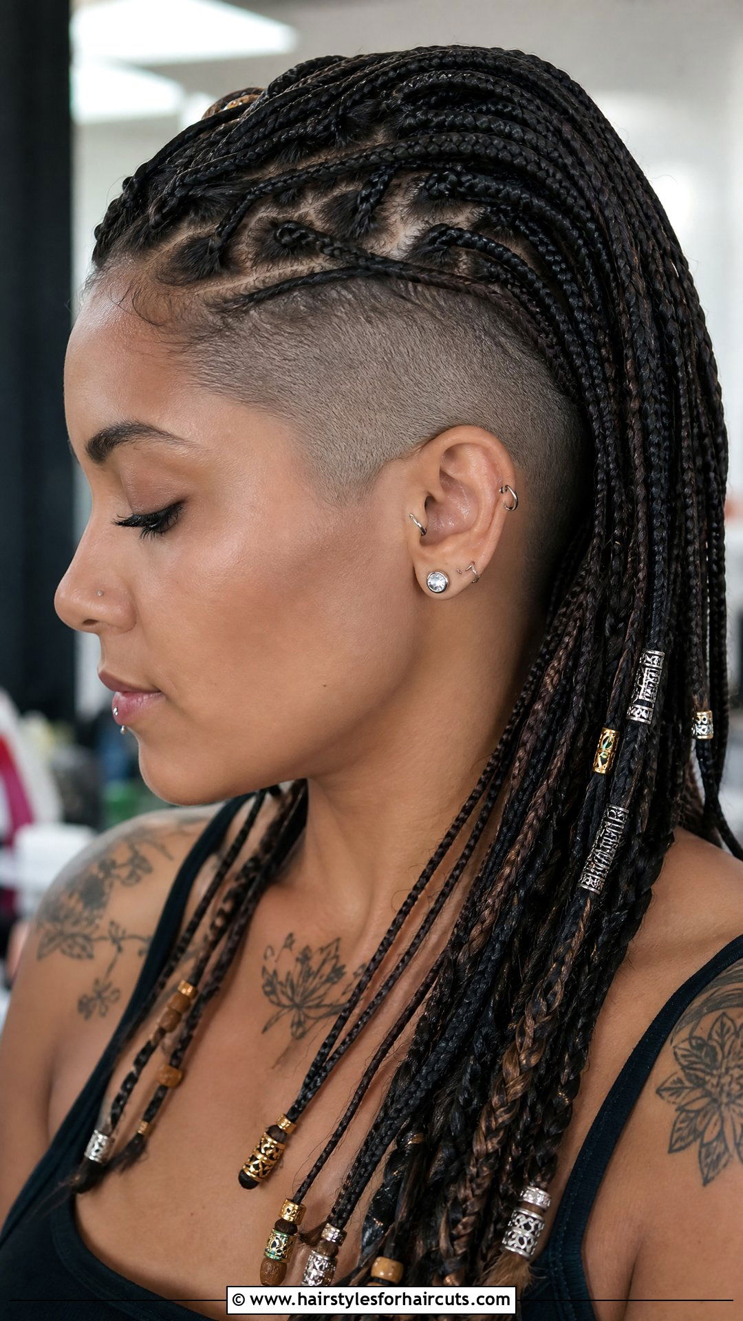 Undercut Long Hair With Micro Braids - 25 undercut haircuts women long hair - 25 undercut haircuts women long hair