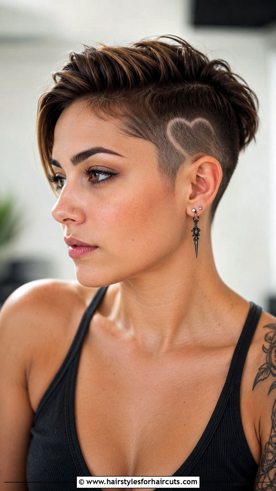 Undercut Pixie Heart Haircut - 25 heart haircuts - 25 heart haircuts