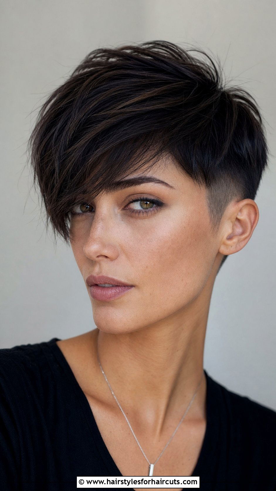 Undercut Pixie With Long Bangs - 25 short hairstyles with bangs for women - 25 short hairstyles with bangs for women
