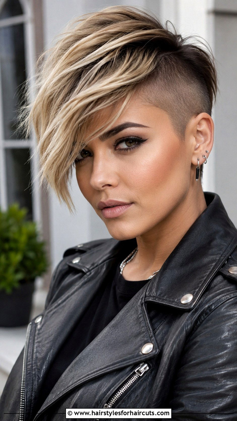 Undercut Pixie With Side Sweep - 25 haircuts for heart shaped faces - 25 haircuts for heart shaped faces