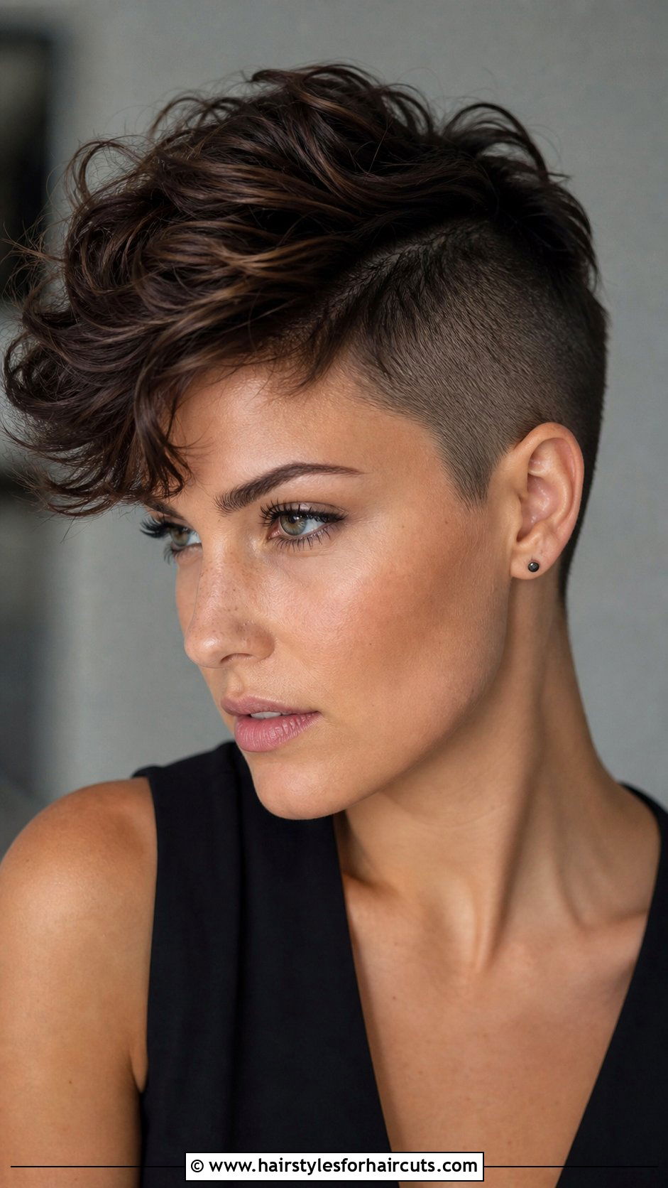 Undercut Pixie With Wavy Crown - 25 hairstyles for thin wavy hair over 50 - 25 hairstyles for thin wavy hair over 50