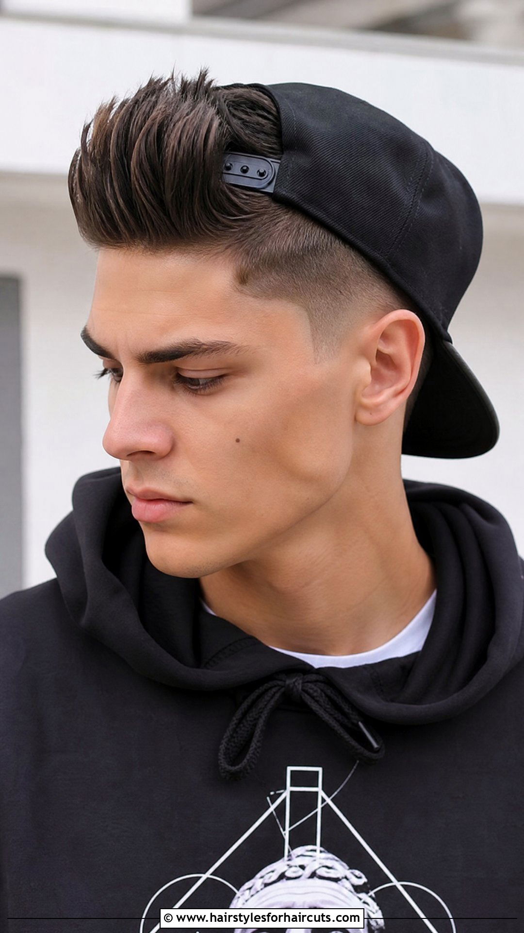 Undercut Wings Haircut With Snapback - 25 wings haircuts with hat - 25 wings haircuts with hat