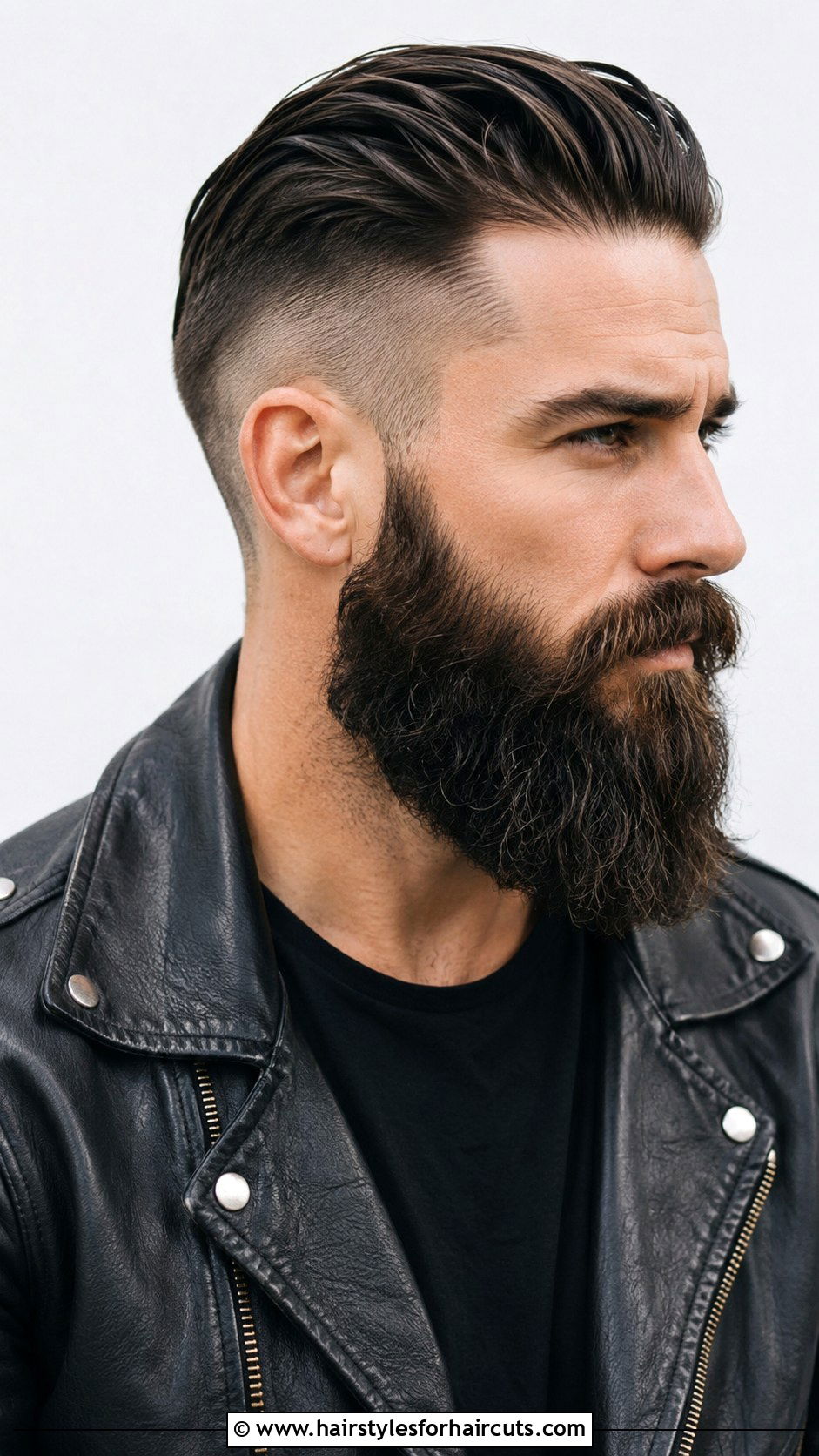 Undercut With Bushy Beard - 25 bear haircuts - 25 bear haircuts