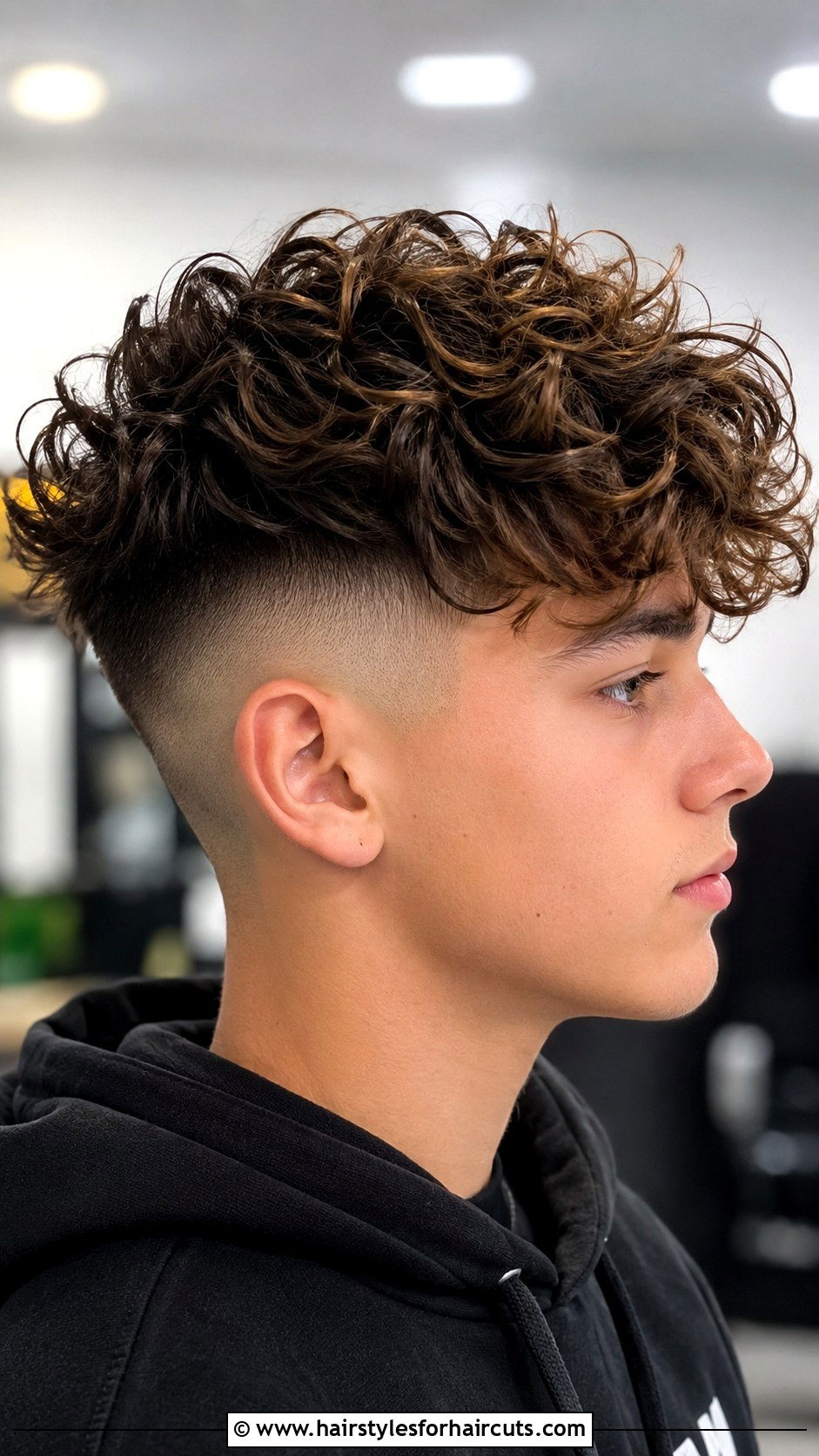 Undercut With Long Curls - 25 kid curly haircuts - 25 kid curly haircuts