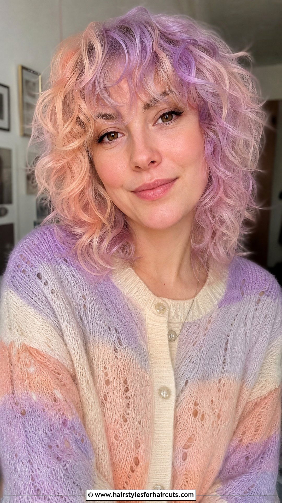 Unicorn Pastel Curly Shag - 25 unicorn haircuts curly hair - 25 unicorn haircuts curly hair