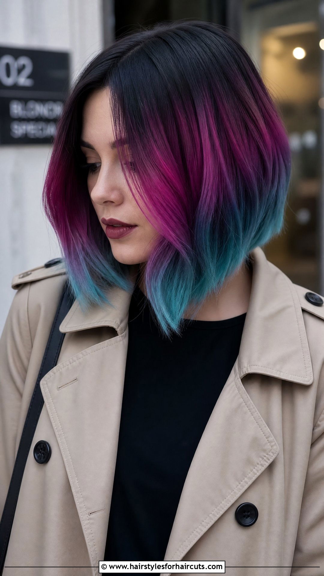 Unicorn Root Melt Bob - 25 unicorn haircuts straight hair - 25 unicorn haircuts straight hair