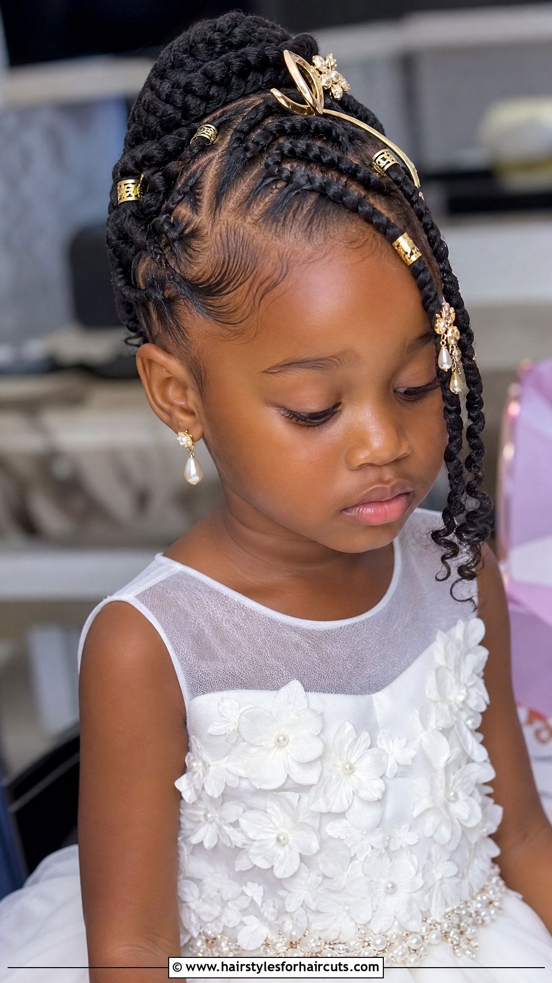 Updo Braids With Accessories - 25 little girl braided hairstyles with natural hair - 25 little girl braided hairstyles with natural hair