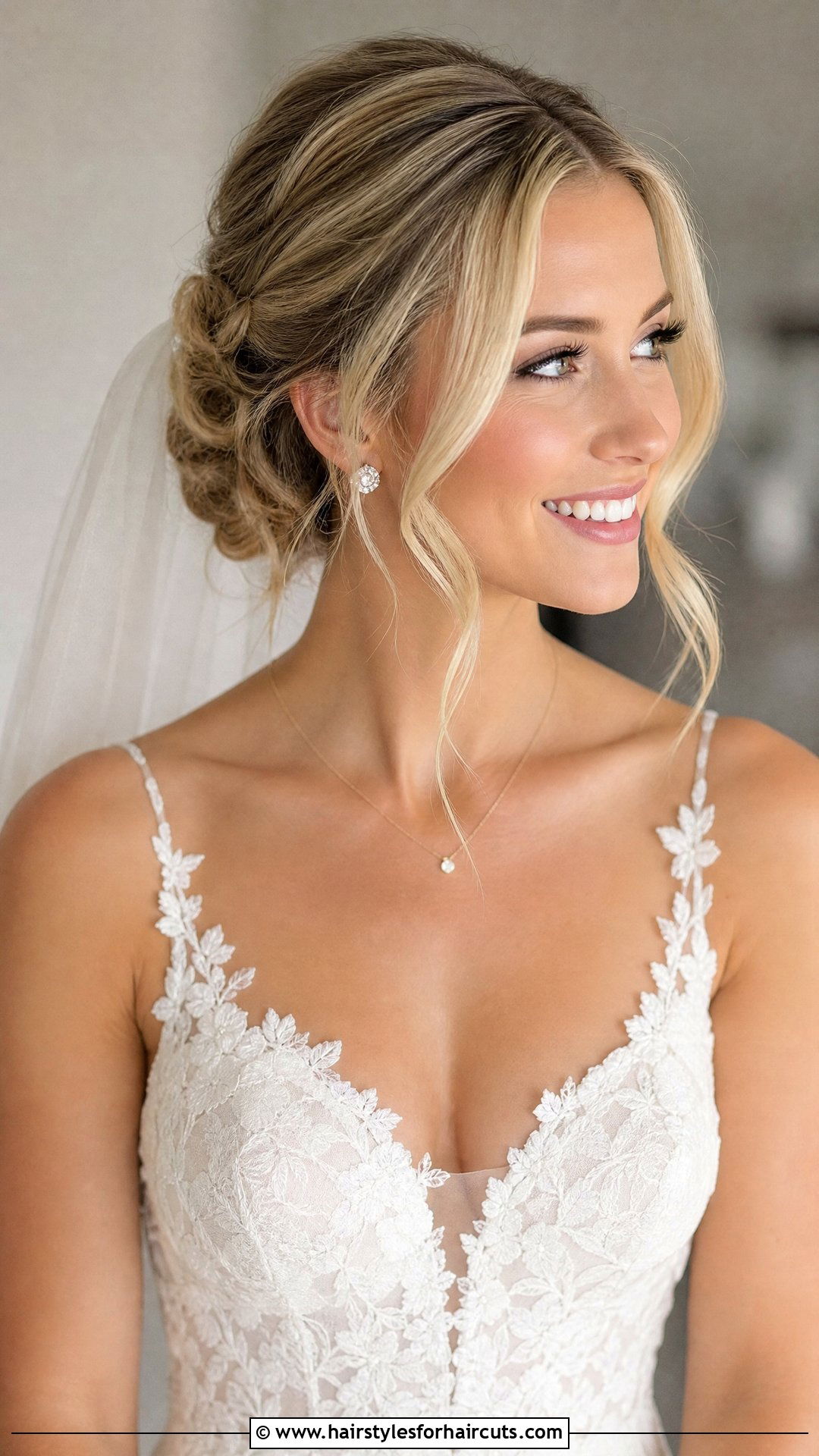 Updo With Face Framing Pieces Wedding Hairstyle With Veil - 25 wedding hairstyles with veil - 25 wedding hairstyles with veil