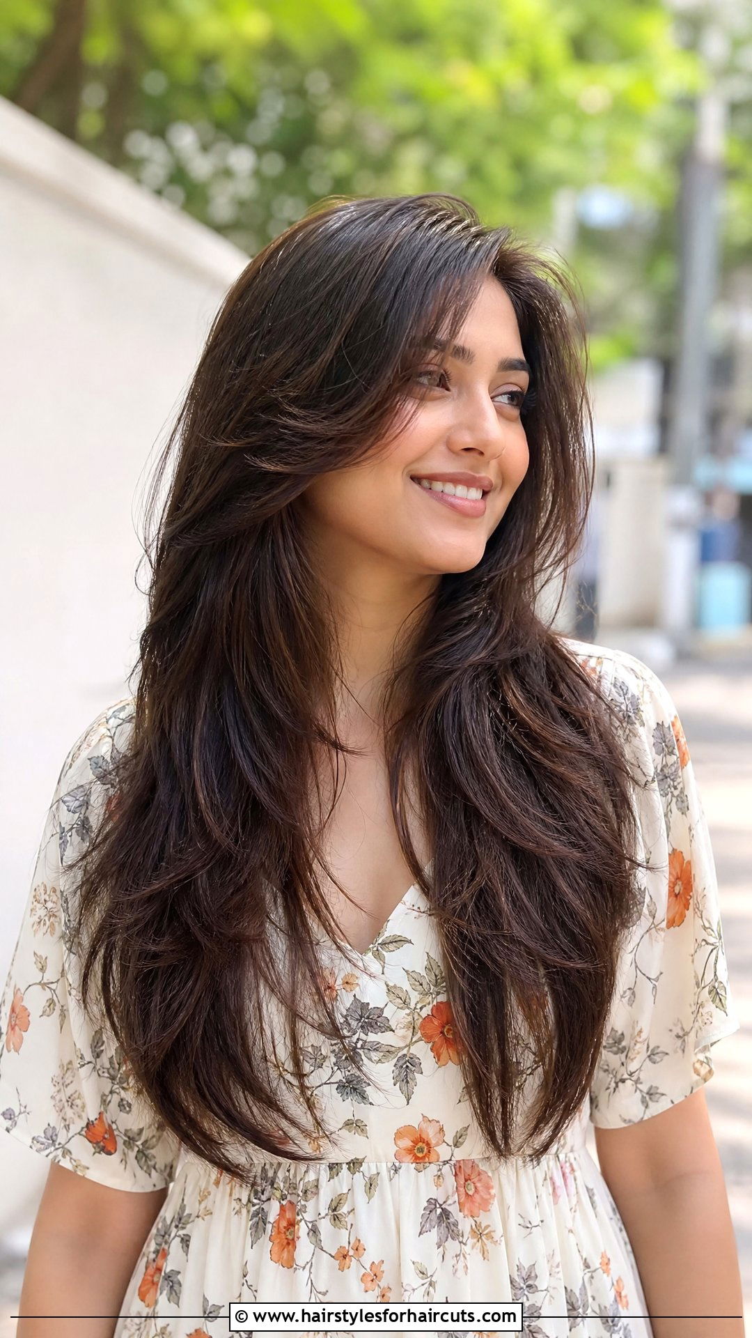 V Cut Long Layered Haircut - 25 women layer haircuts - 25 women layer haircuts