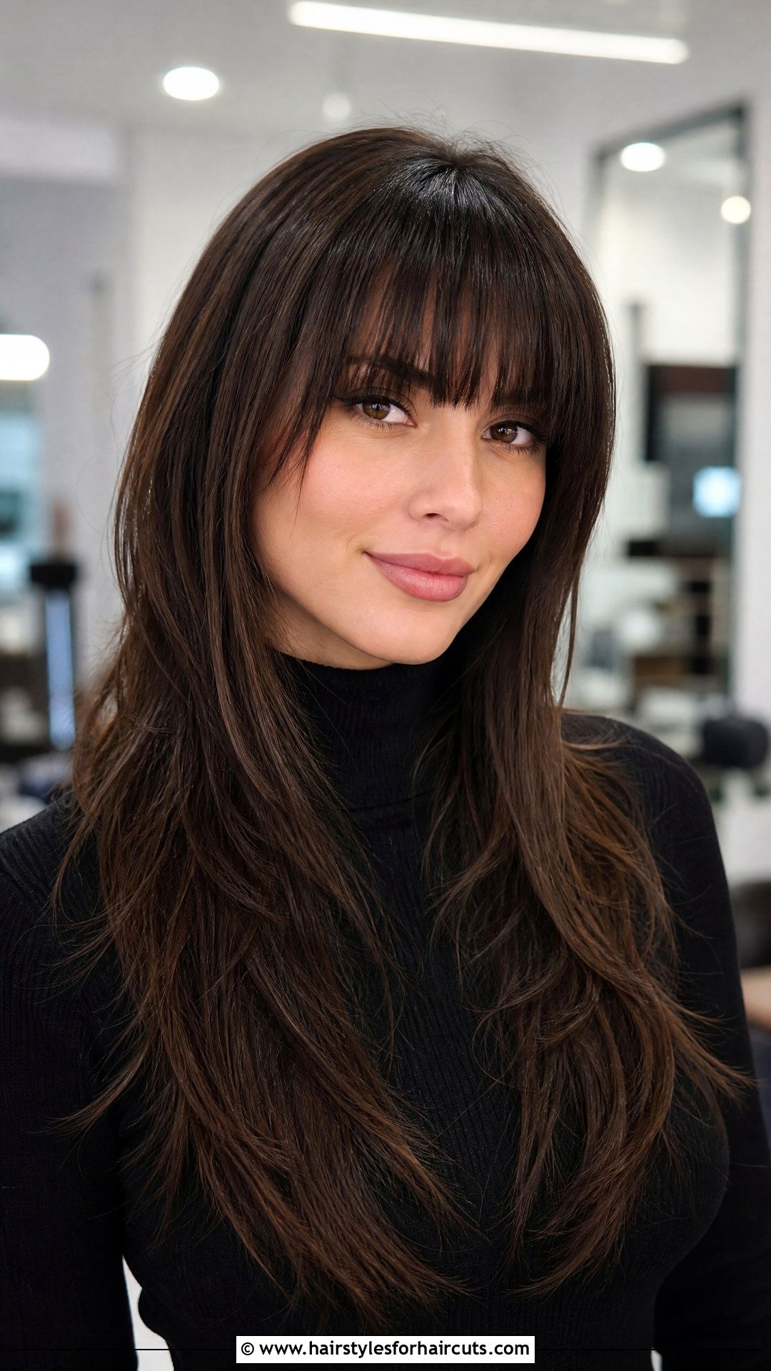 V Cut With Bangs - 25 v haircuts - 25 v haircuts