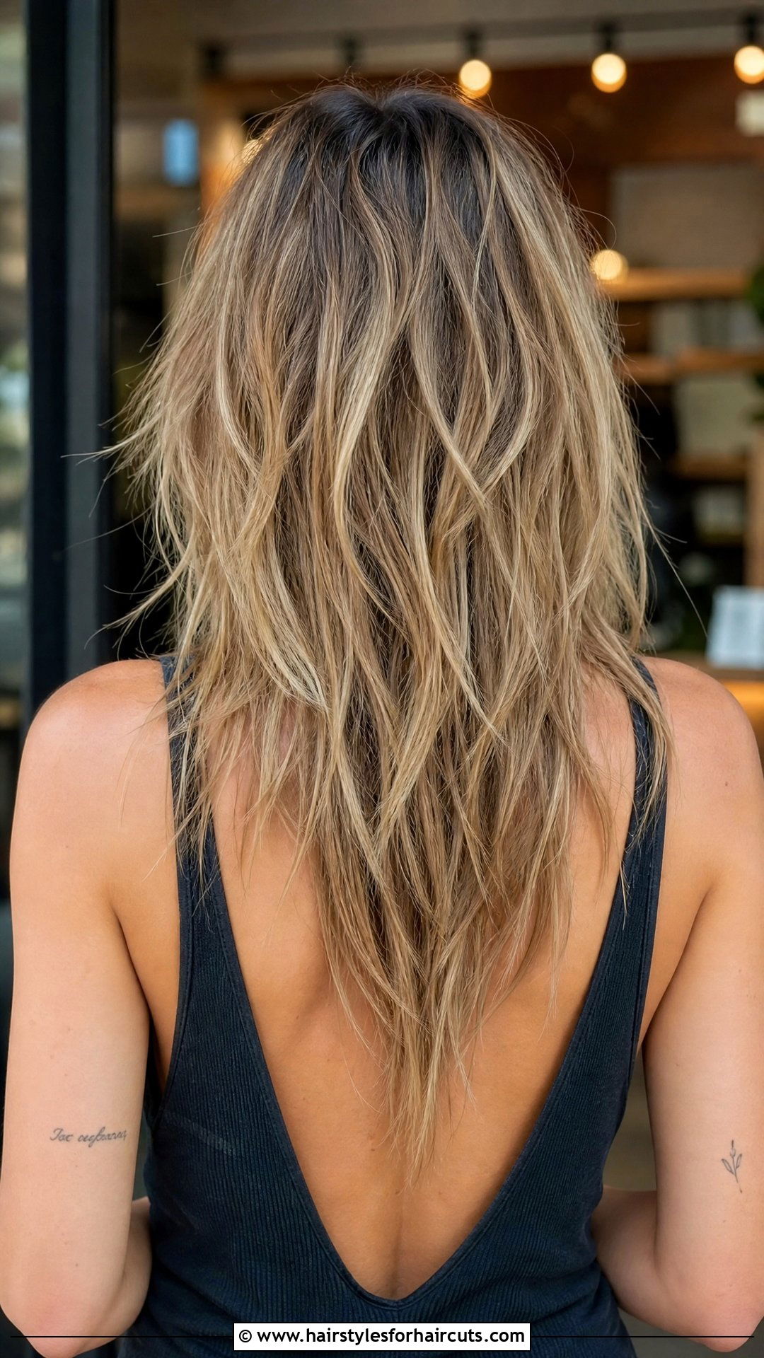 V Cut With Choppy Layers - 25 v haircuts - 25 v haircuts