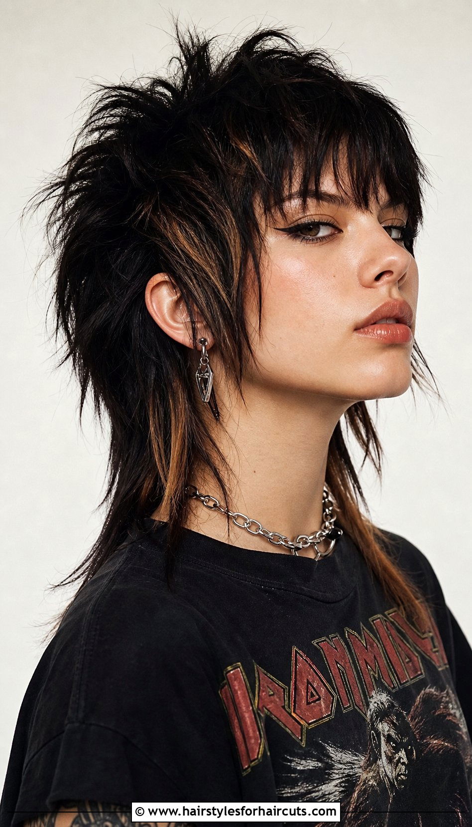 V Layered Punk Mullet - 25 layered punk hairstyles for medium length hair - 25 layered punk hairstyles for medium length hair