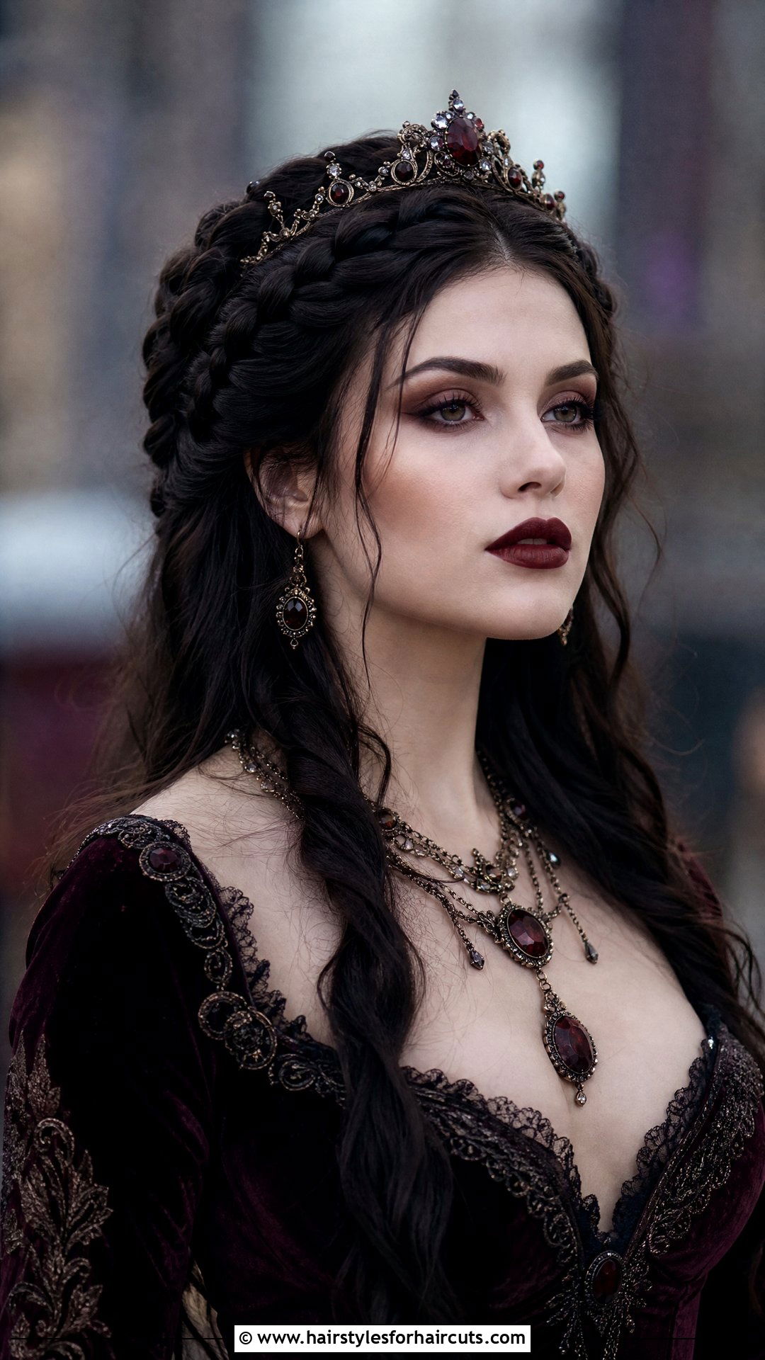 Vampire Queen Crown Braid Long Hair - 25 vampire hairstyles for long hair - 25 vampire hairstyles for long hair