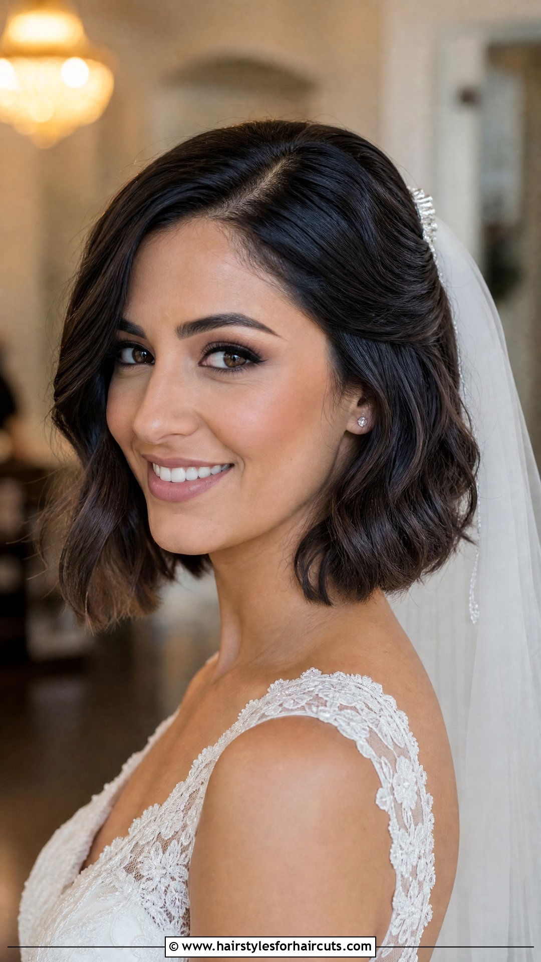 Veil Compatible Short Bob - 25 wedding hairstyles for short bob - 25 wedding hairstyles for short bob