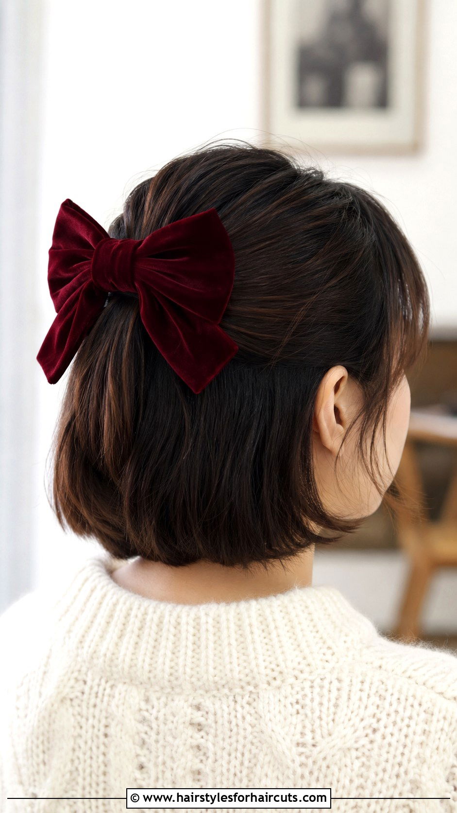 Velvet Bow Accessory Short Hair - 25 bow hairstyles for short hair - 25 bow hairstyles for short hair