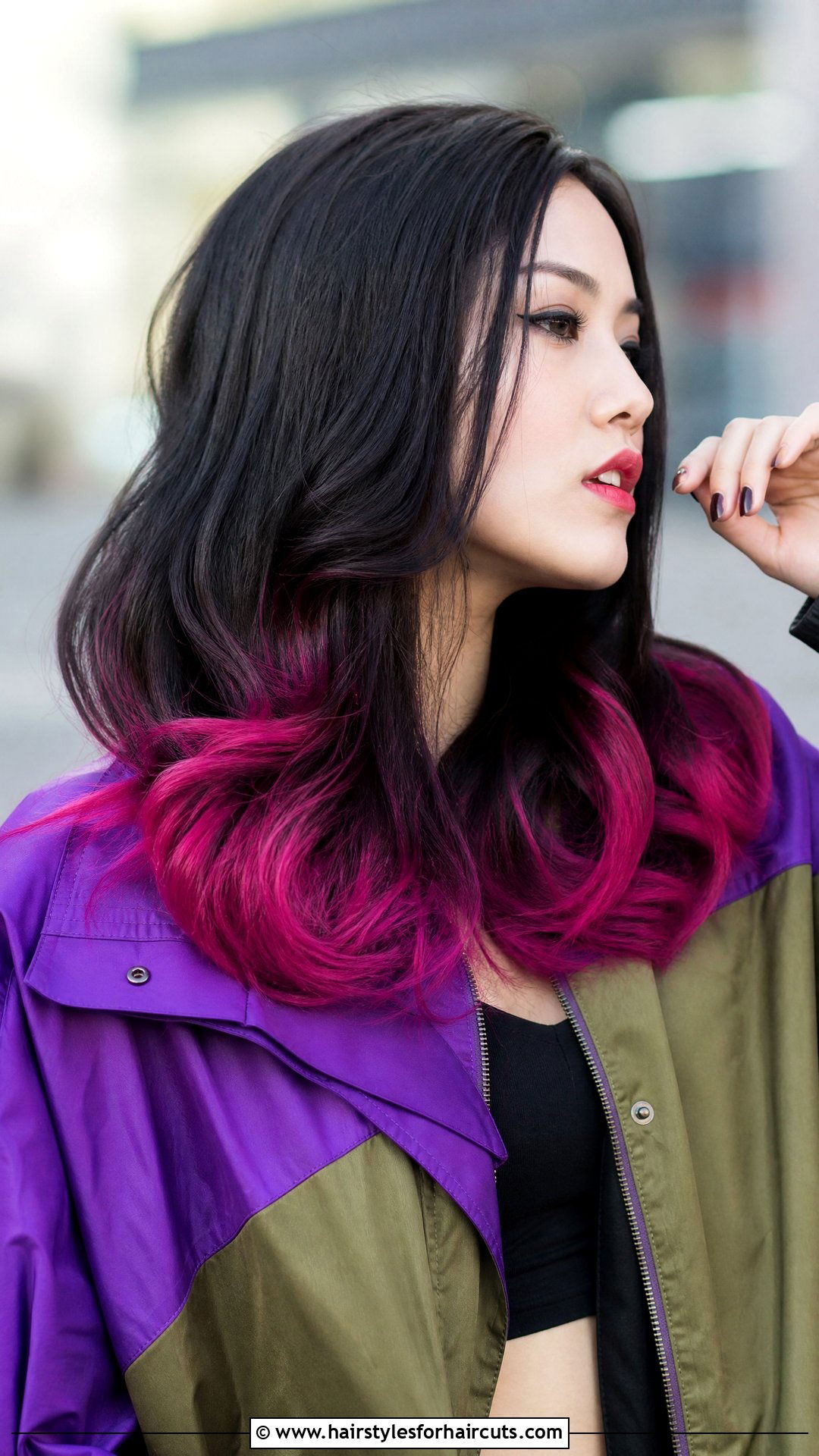Vibrant Magenta Fox Tips Hair - 25 fox tips hairstyles - 25 fox tips hairstyles