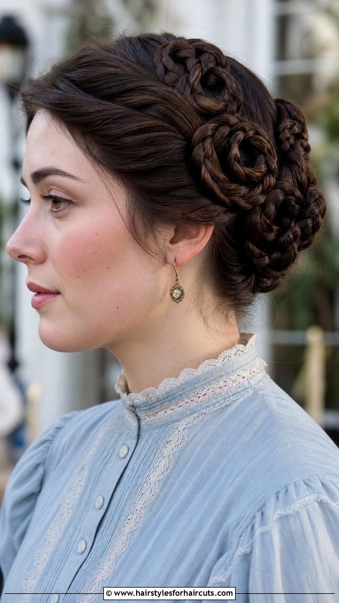 Victorian Loop Braid - 25 long hair 1800s hairstyles - 25 long hair 1800s hairstyles