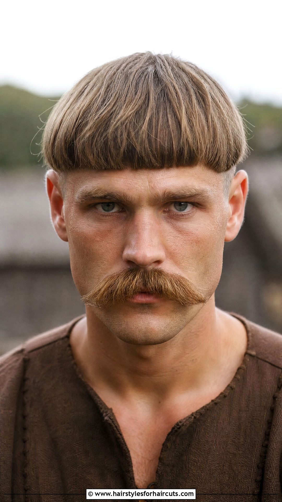 Viking Bowl Cut With Full Mustache - 25 viking facial hairstyles - 25 viking facial hairstyles