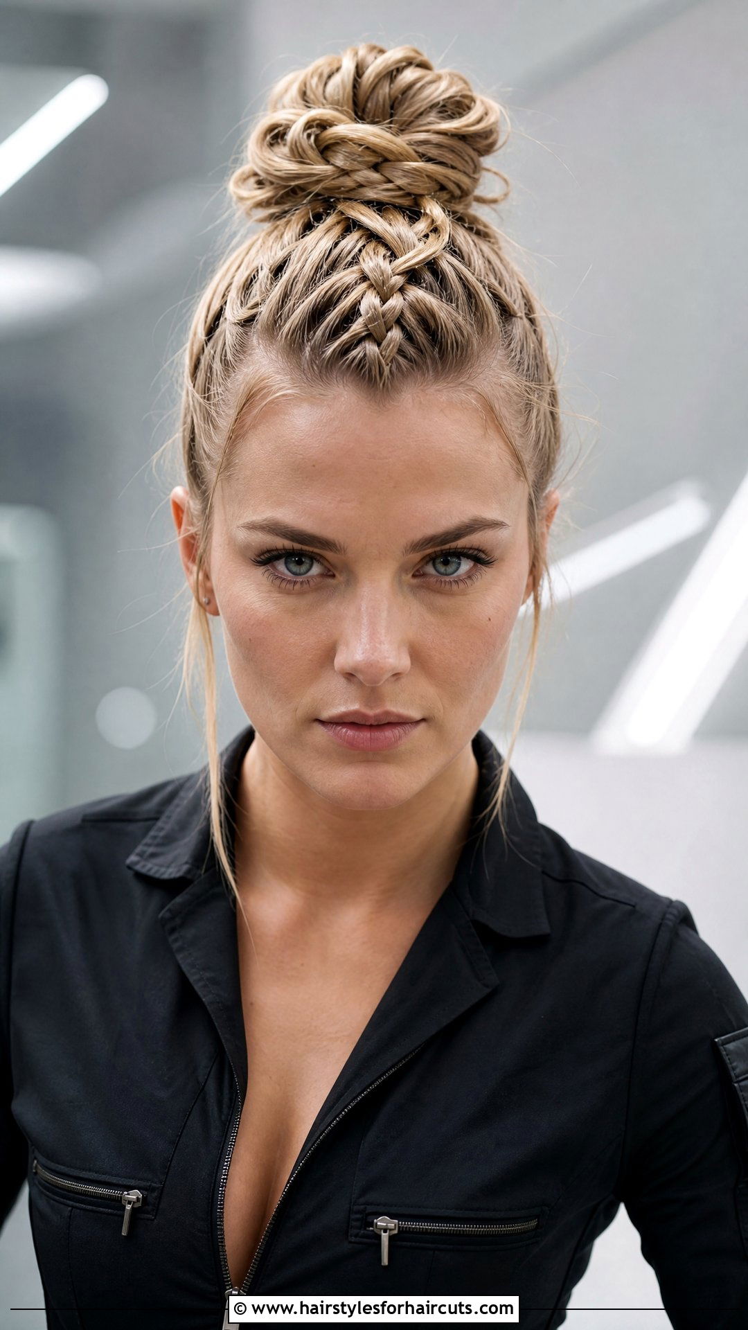 Viking Braided Top Knot - 25 womens viking hairstyles - 25 womens viking hairstyles