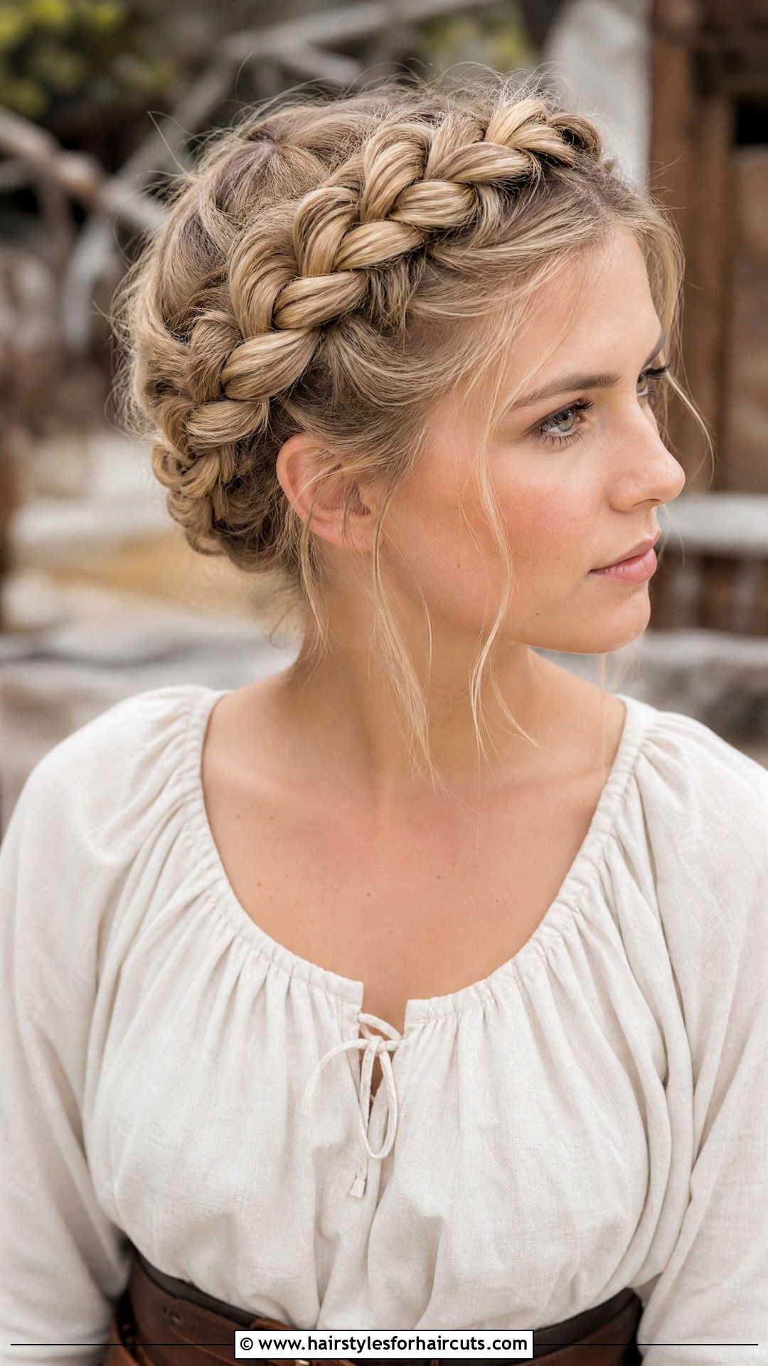 Viking Milkmaid Braid - 25 womens viking hairstyles - 25 womens viking hairstyles