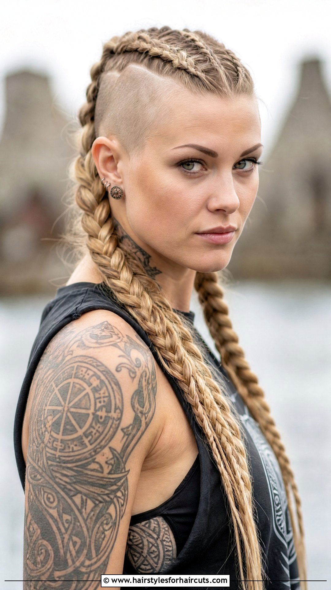 Viking Undercut With Long Braids - 25 viking hairstyles for women - 25 viking hairstyles for women