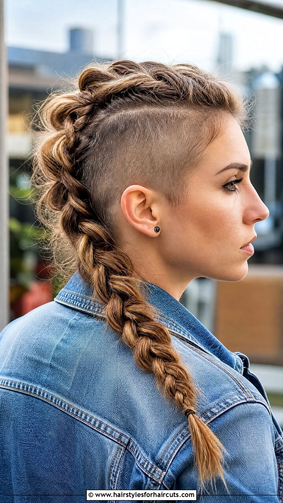 Viking Undercut With Side Braid - 25 undercut female viking hairstyles for short hair - 25 undercut female viking hairstyles for short hair