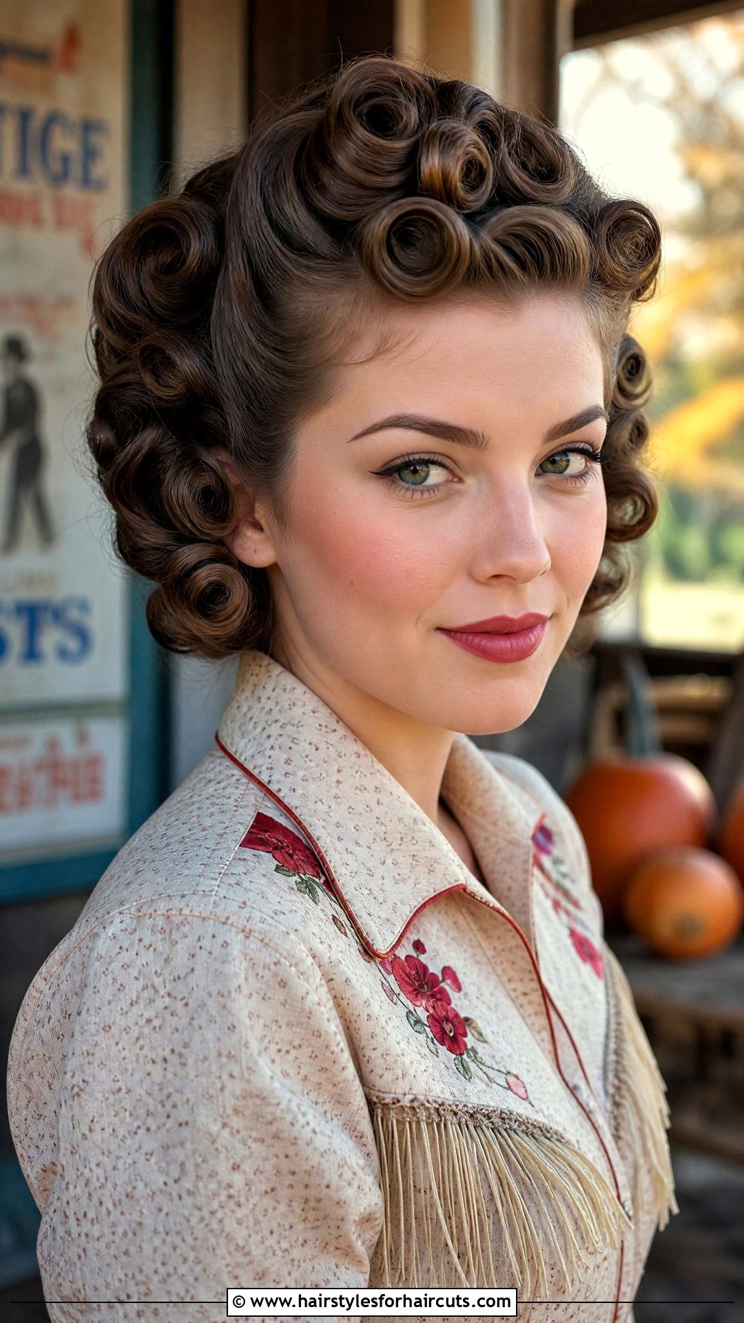 Vintage Country Pin Curls - 25 western hairstyles for long hair - 25 western hairstyles for long hair