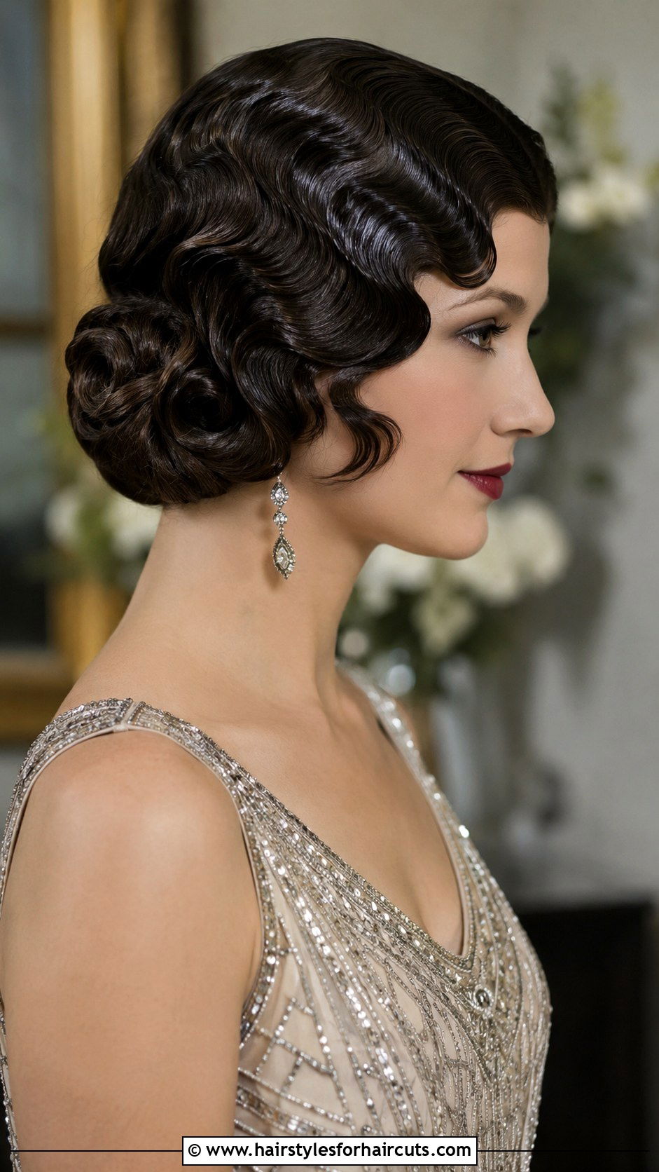 Vintage Finger Wave Bun Wedding Hairstyle - 25 bun wedding hairstyles - 25 bun wedding hairstyles