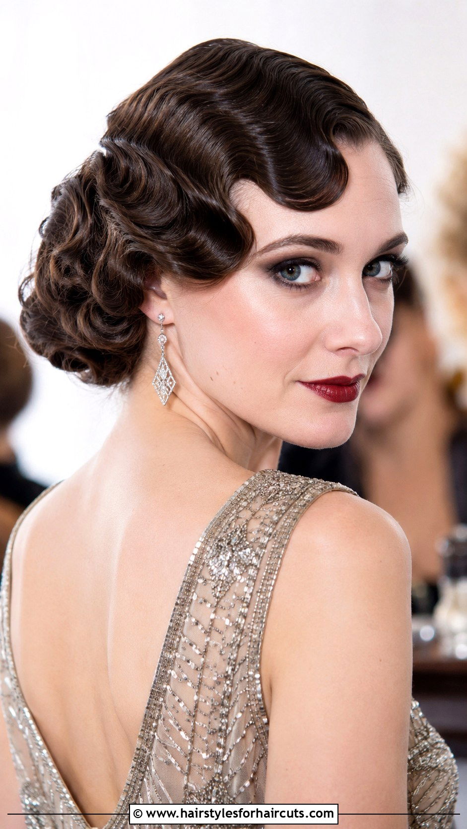 Vintage Finger Wave Updo For Short Hair - 25 bridesmaid updo hairstyles for short hair - 25 bridesmaid updo hairstyles for short hair