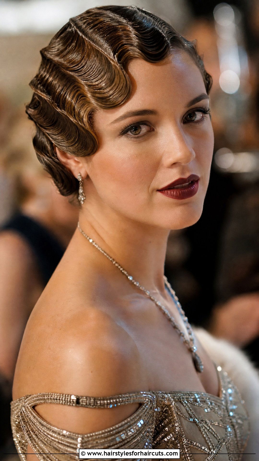Vintage Finger Waves - 25 hairstyles for off the shoulder dress - 25 hairstyles for off the shoulder dress