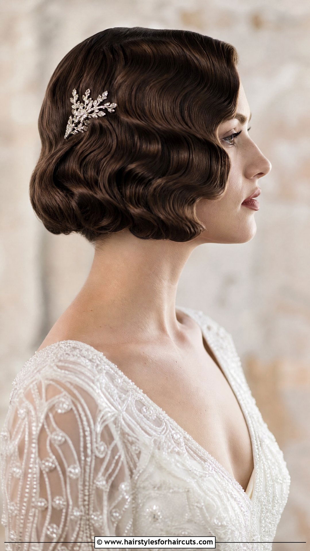 Vintage Finger Waves Bob - 25 wedding hairstyles for bobbed hair - 25 wedding hairstyles for bobbed hair