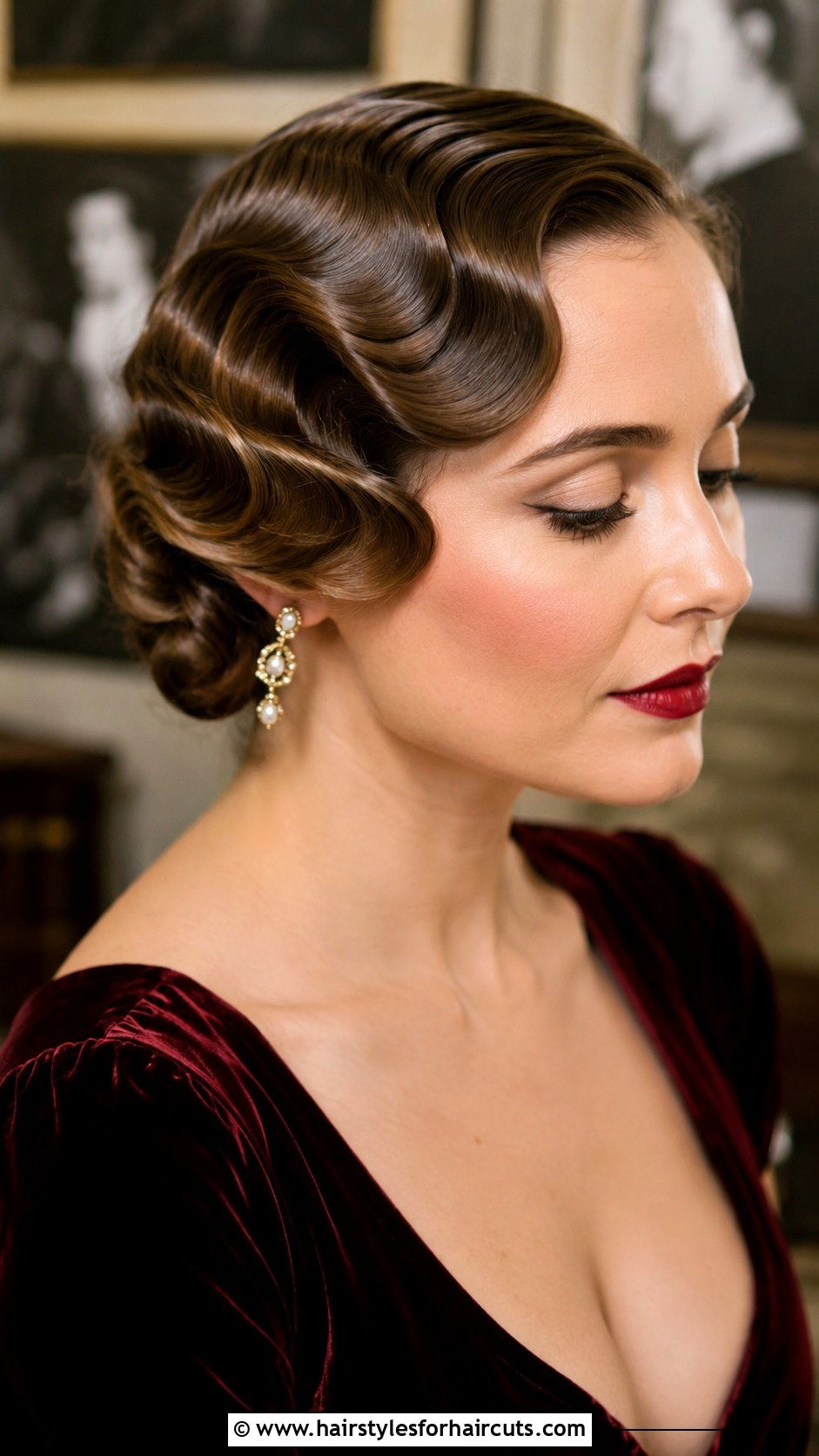 Vintage Finger Waves Long Hair - 25 christmas party hairstyles for long hair - 25 christmas party hairstyles for long hair
