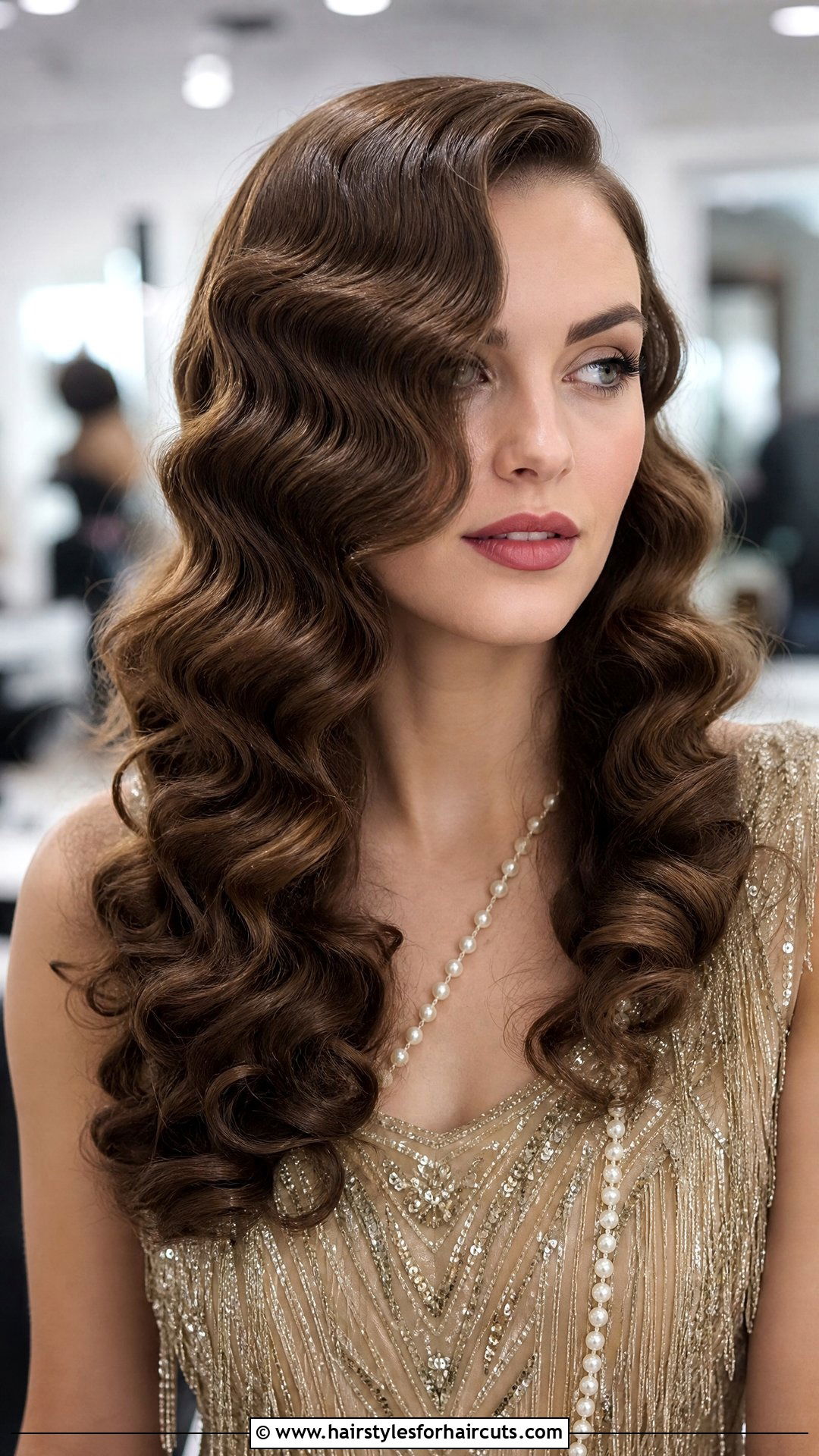 Vintage Finger Waves Long Hair - 25 engagement hairstyles for long hair - 25 engagement hairstyles for long hair