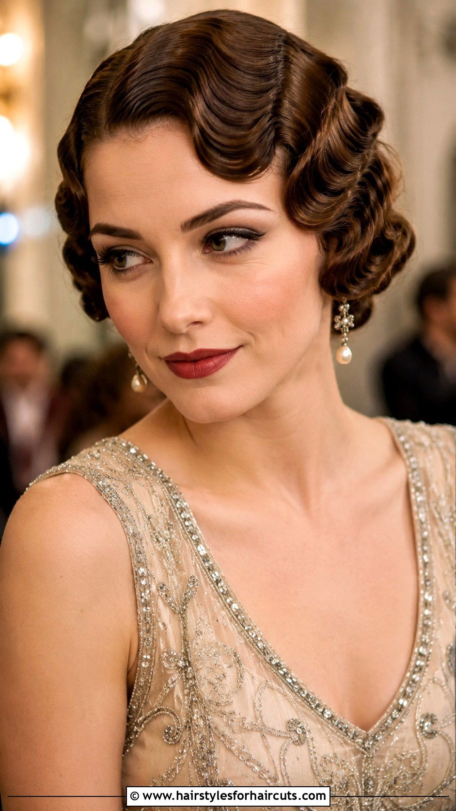 Vintage Inspired Finger Waves - 25 bridesmaid hairstyles shoulder length hair - 25 bridesmaid hairstyles shoulder length hair