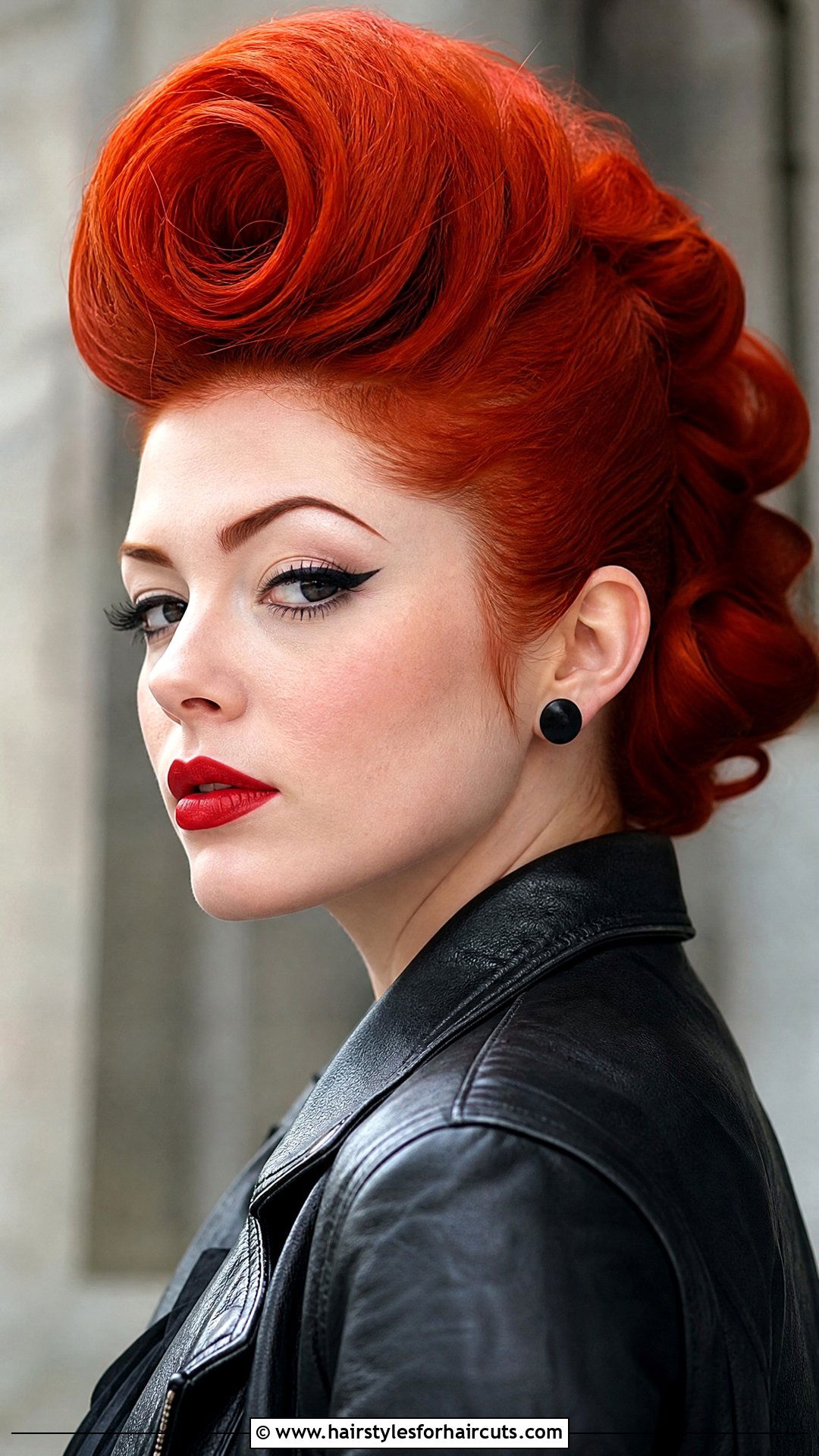 Vintage Red Pompadour Updo - 25 hairstyles wilma flintstone hair - 25 hairstyles wilma flintstone hair