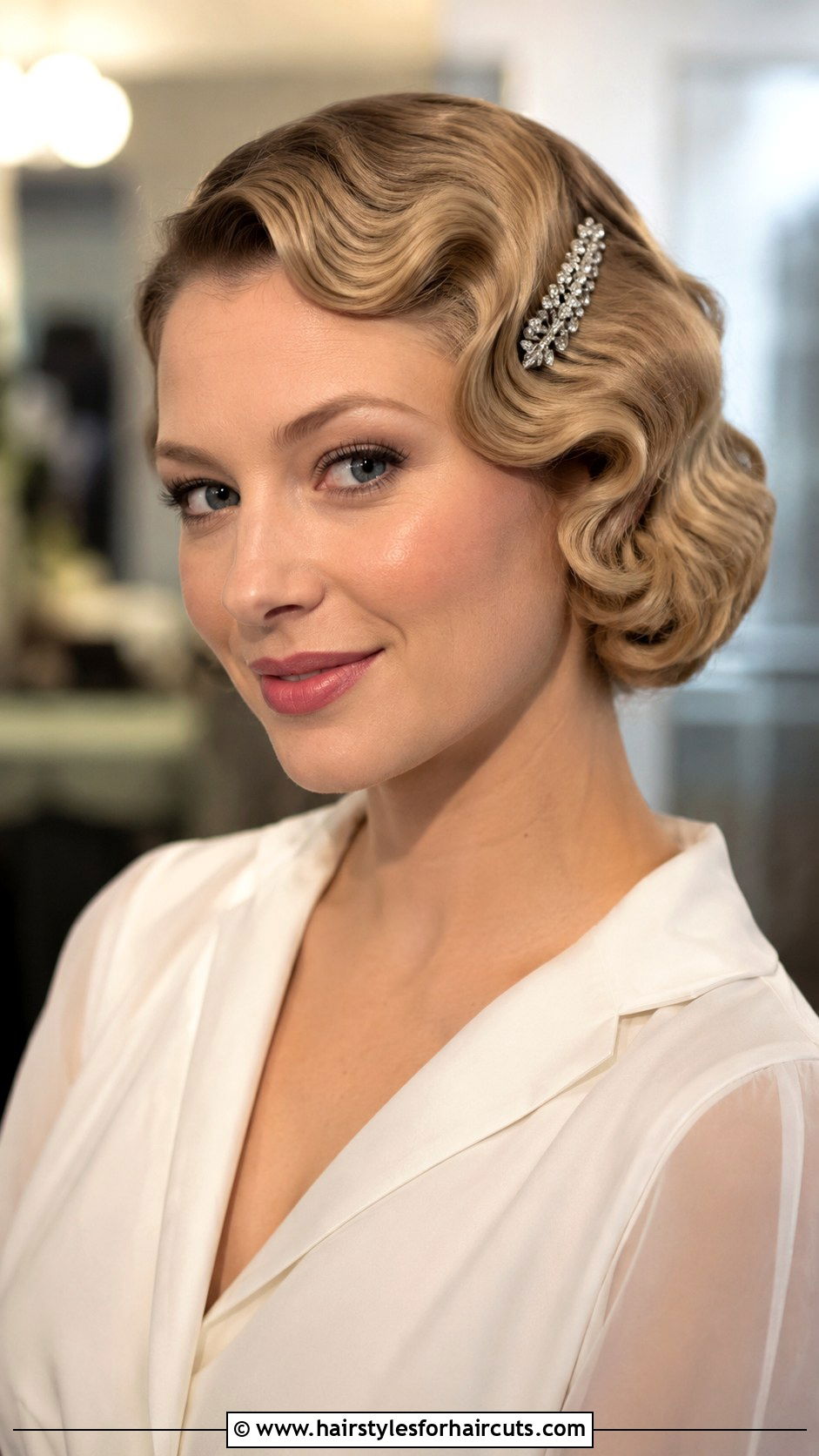 Vintage Wave Pinned Bob - 25 cheerleading hairstyles for short hair - 25 cheerleading hairstyles for short hair
