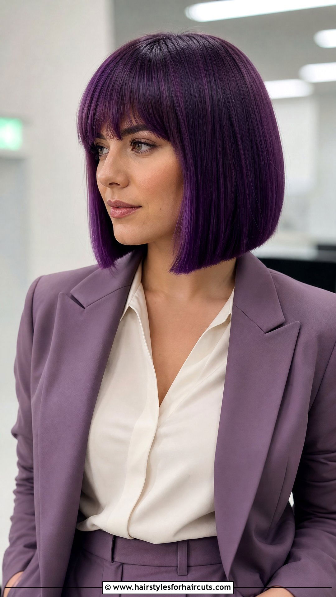 Violet Blunt Cut - 25 violet hairstyles - 25 violet hairstyles