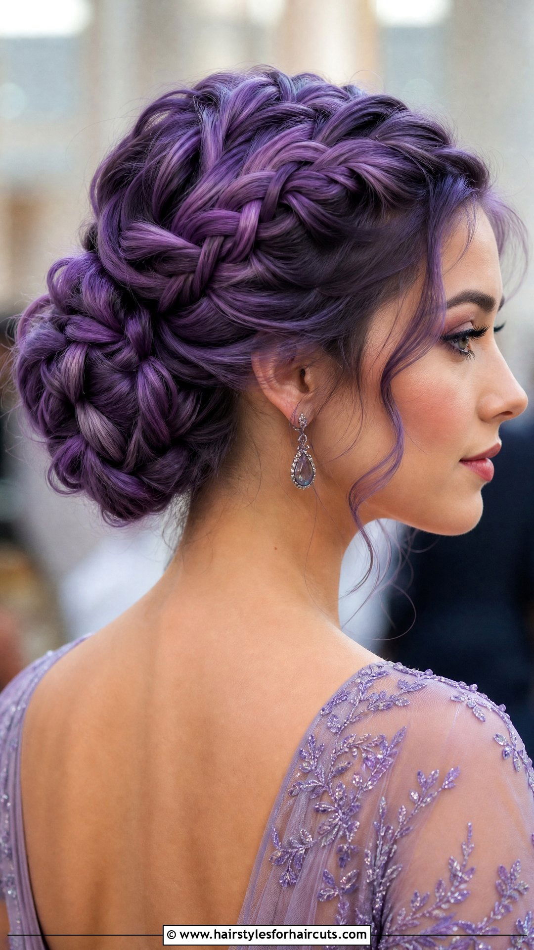 Violet Braided Updo - 25 violet hairstyles - 25 violet hairstyles