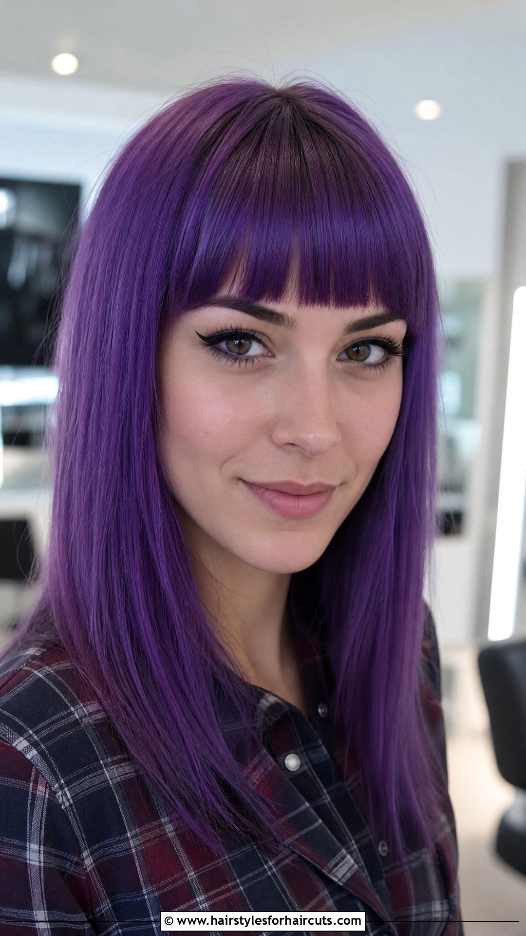 Violet Hair With Bangs - 25 violet hairstyles - 25 violet hairstyles