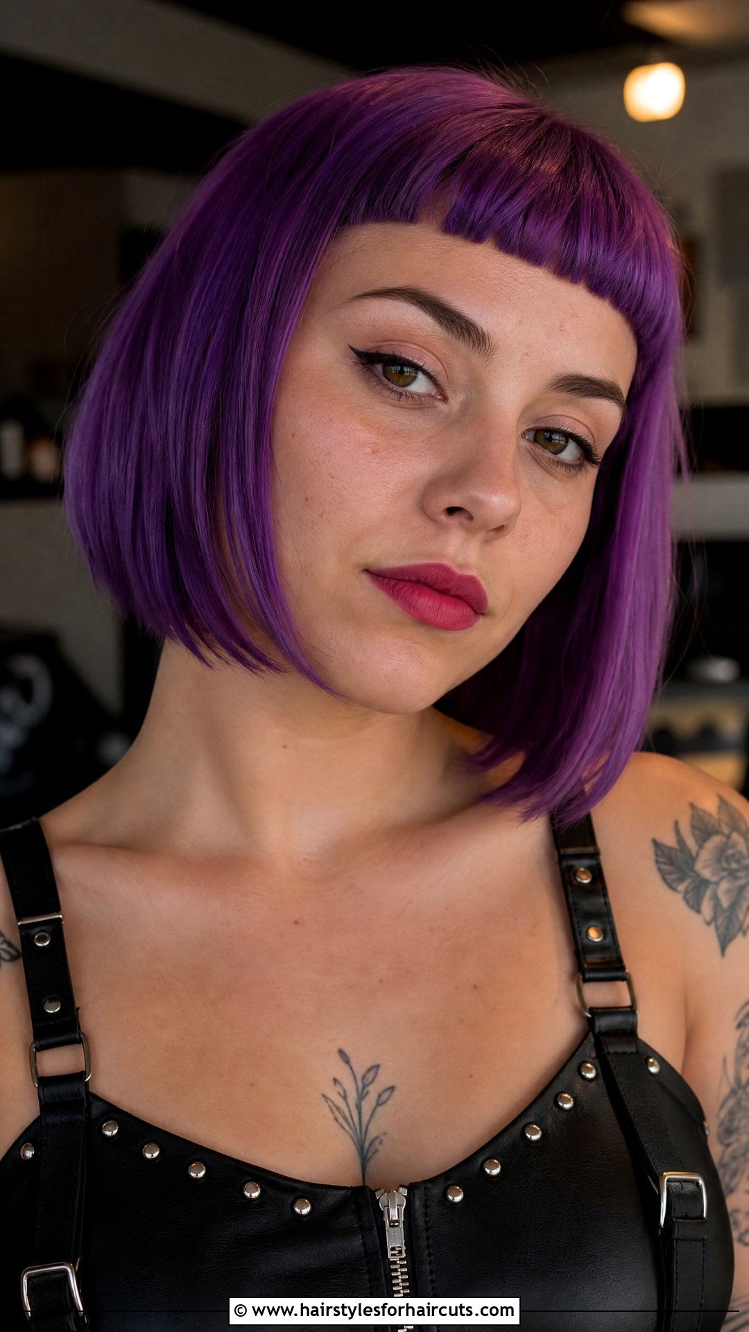 Violet Micro Bangs Bob - 25 violet hairstyles - 25 violet hairstyles