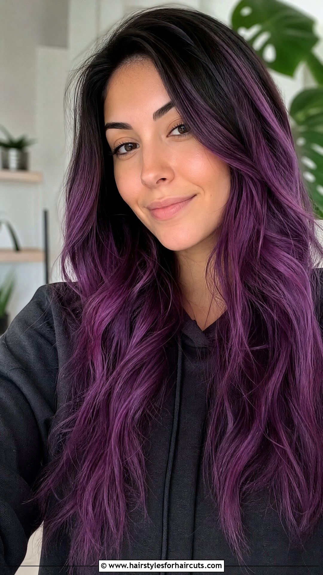 Violet Ombre Long Hair - 25 dyeing hairstyles - 25 dyeing hairstyles