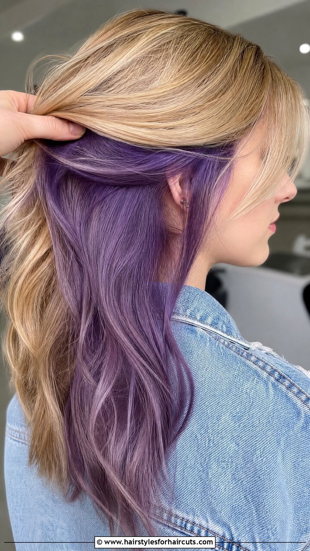 Violet Underhair Dye With Blonde - 25 violet hairstyles - 25 violet hairstyles