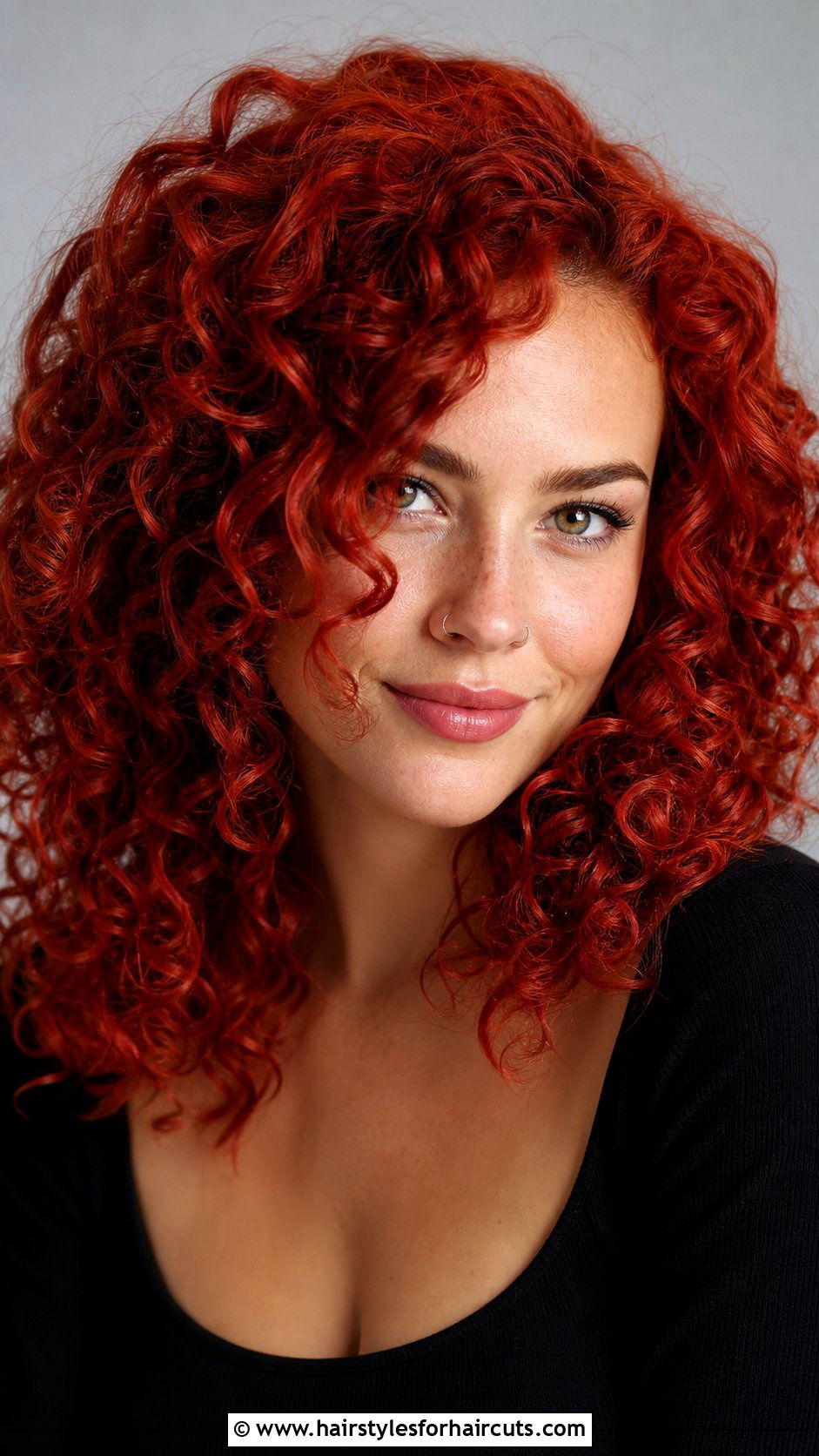Vivid Red Curly Hair - 25 hairstyles and hair colours - 25 hairstyles and hair colours