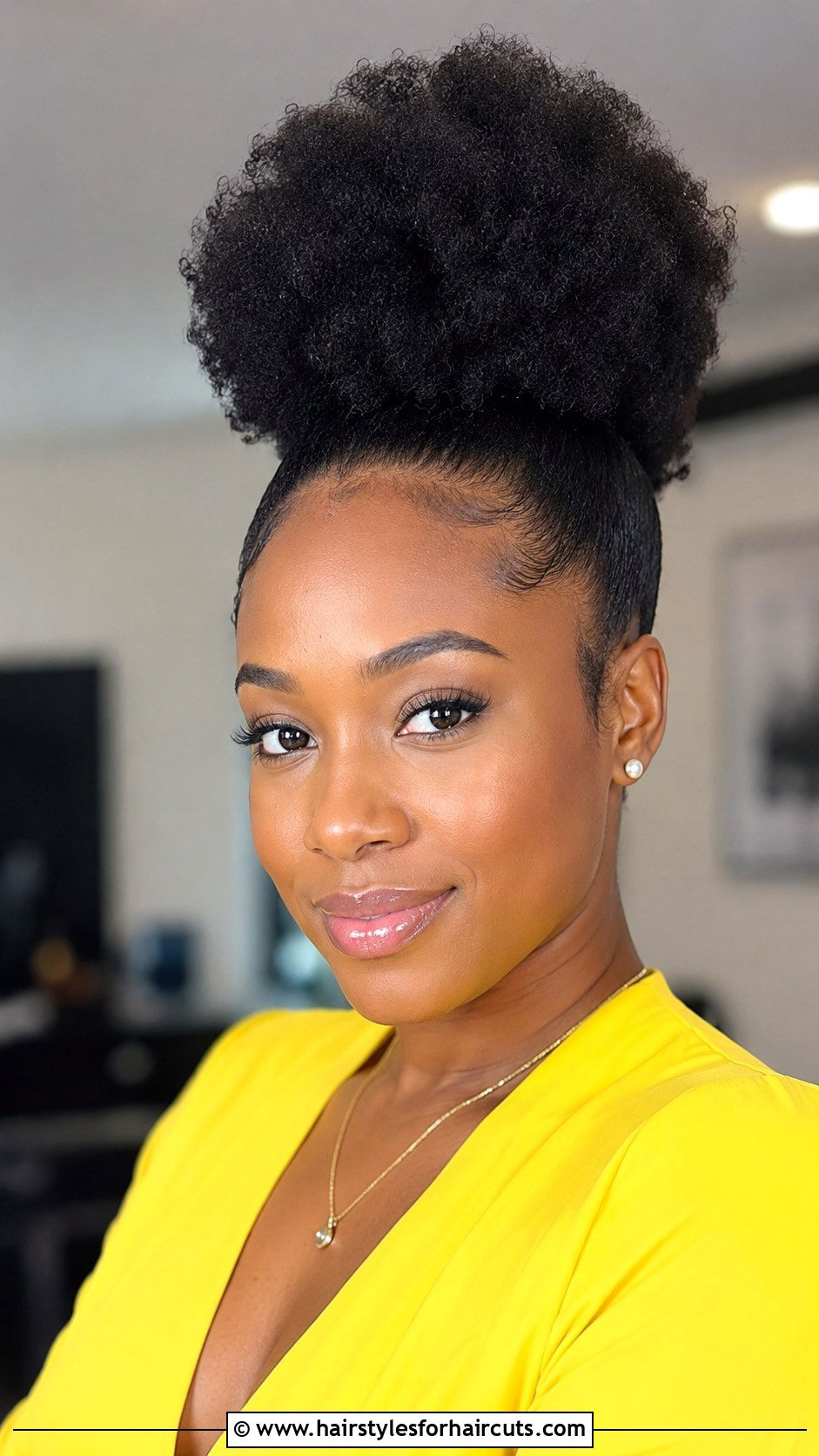 Voluminous Afro Puff - 25 church hairstyles for black hair - 25 church hairstyles for black hair