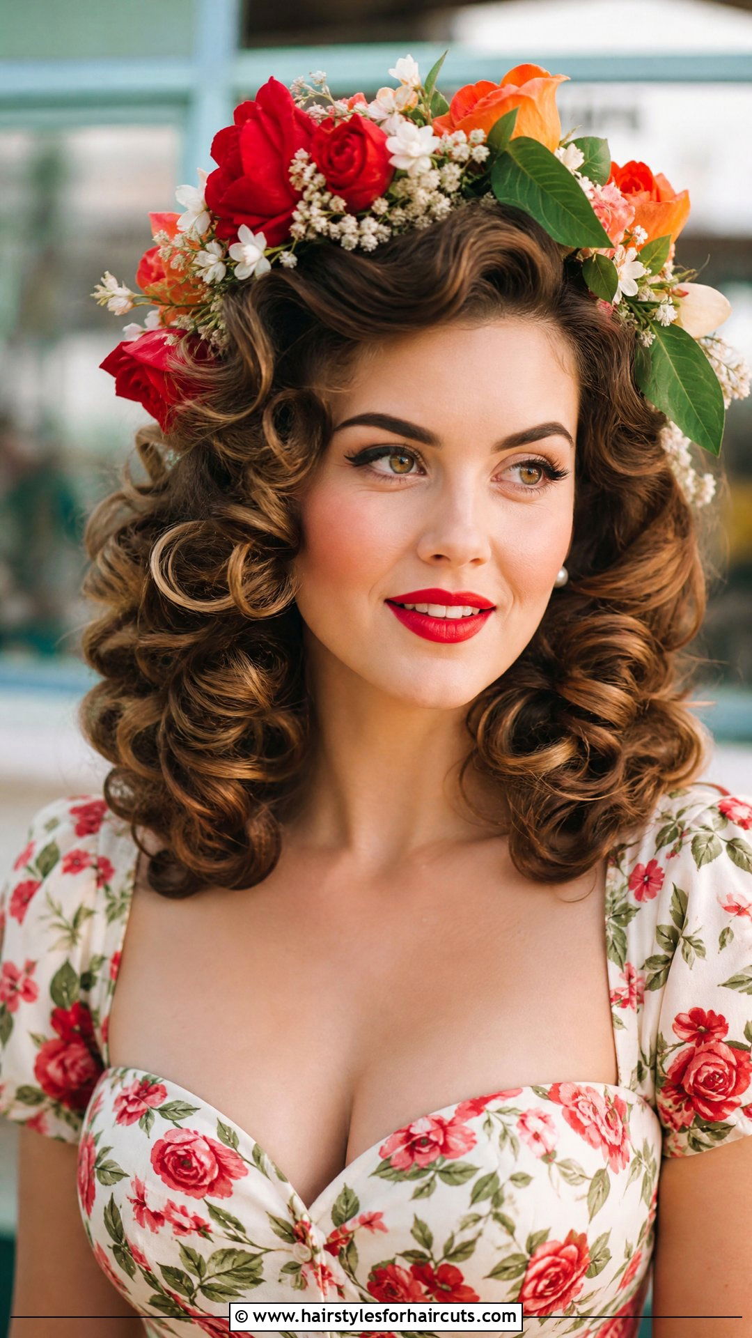 Voluminous Curls Flower Crown - 25 flower crown hairstyles for long hair - 25 flower crown hairstyles for long hair
