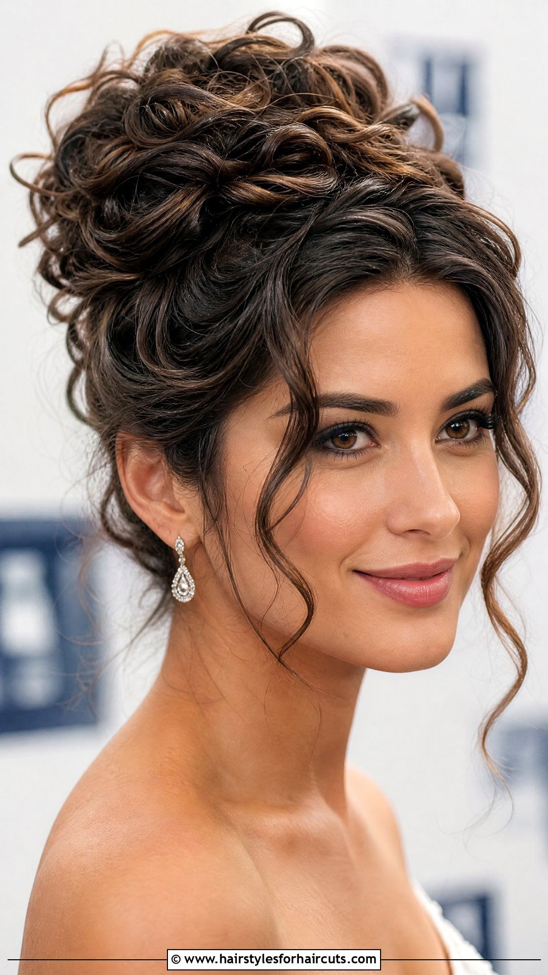Voluminous Curly Updo - 25 curled hair hairstyles - 25 curled hair hairstyles
