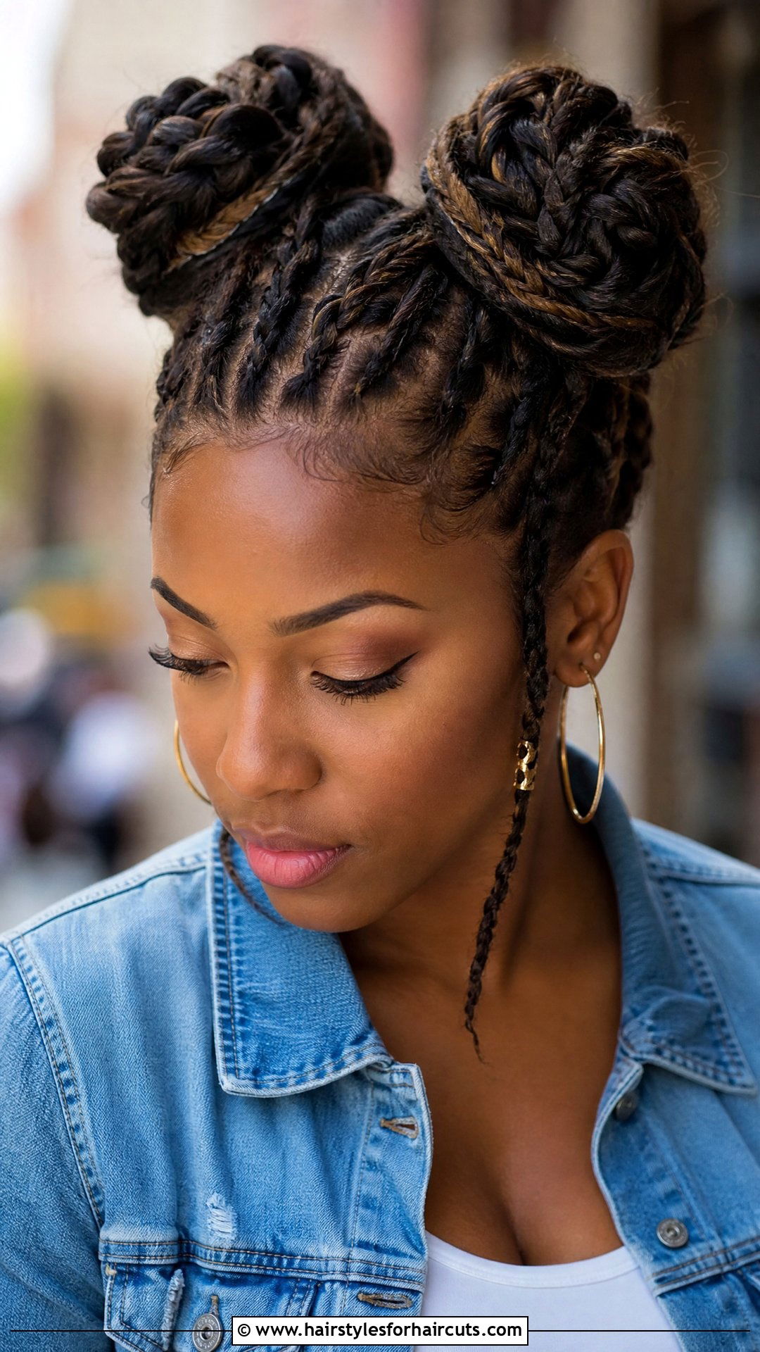 Voluminous Double Buns With Braids - 25 hairstyles frida kahlo hair - 25 hairstyles frida kahlo hair
