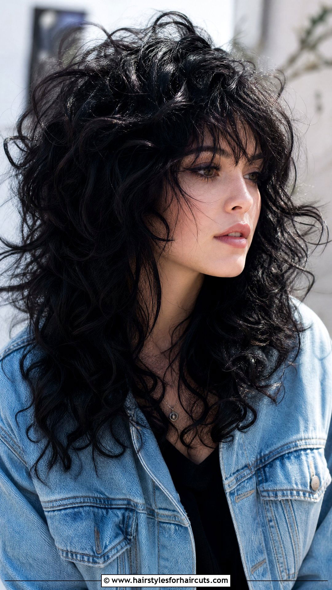 Voluminous Goth Curly Shag - 25 goth hairstyles for curly hair - 25 goth hairstyles for curly hair