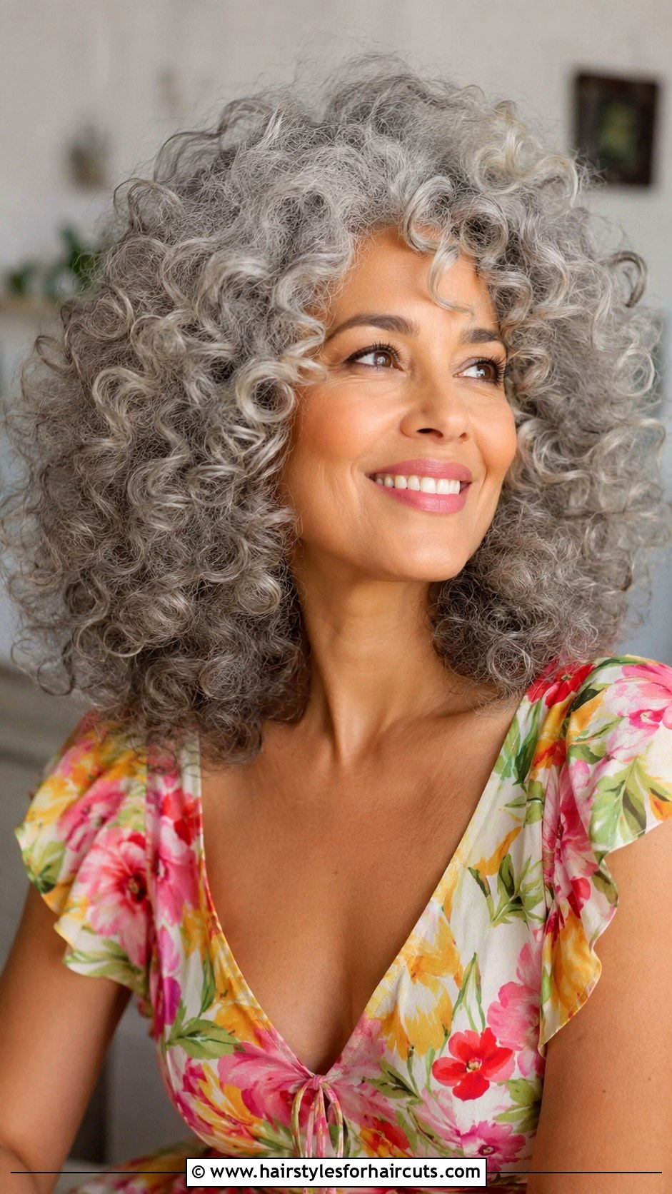Voluminous Gray Curls - 25 best gray hairstyles - 25 best gray hairstyles
