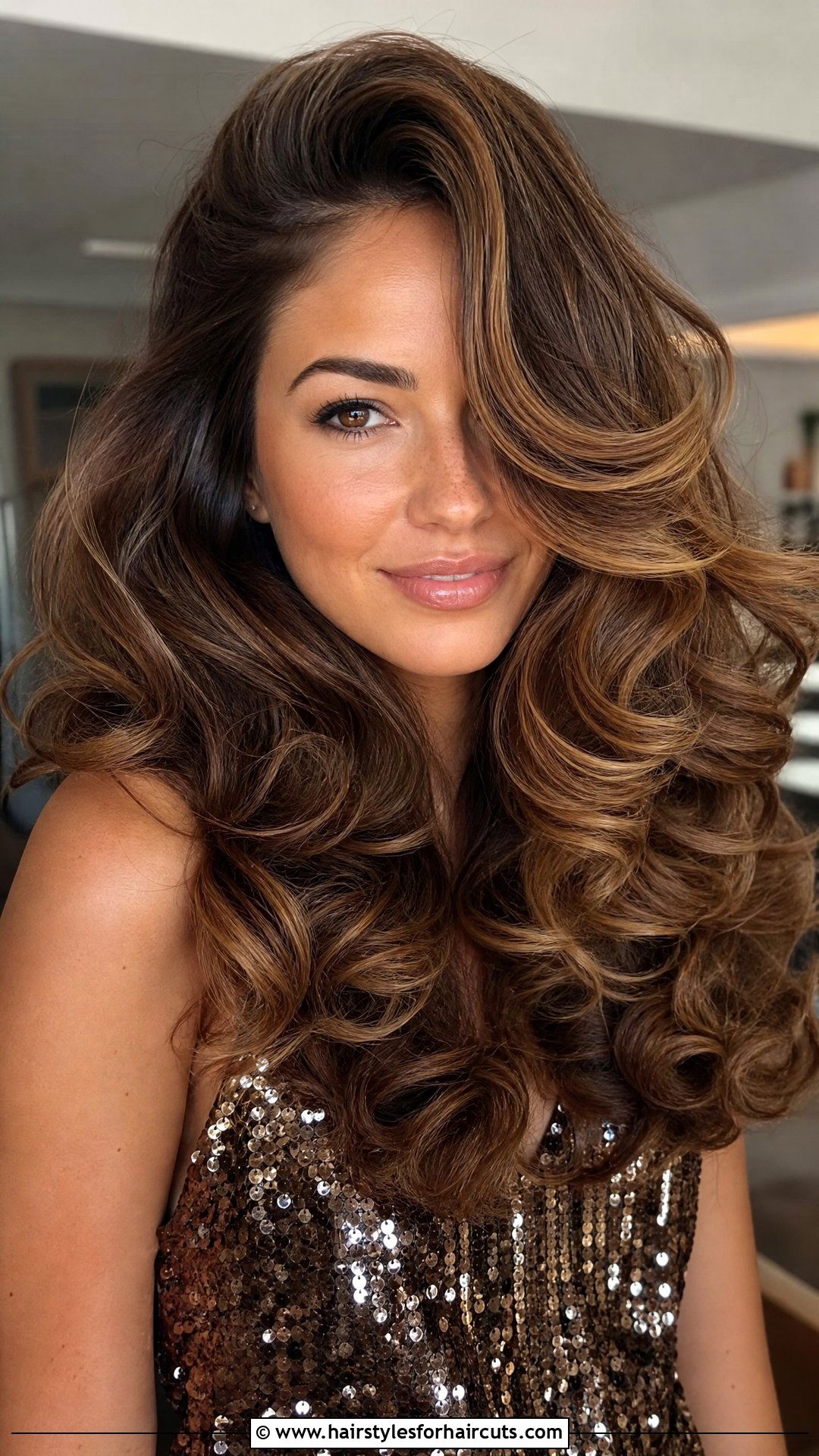 Voluminous Long Curls With Deep Side Part - 25 nia long haircuts - 25 nia long haircuts